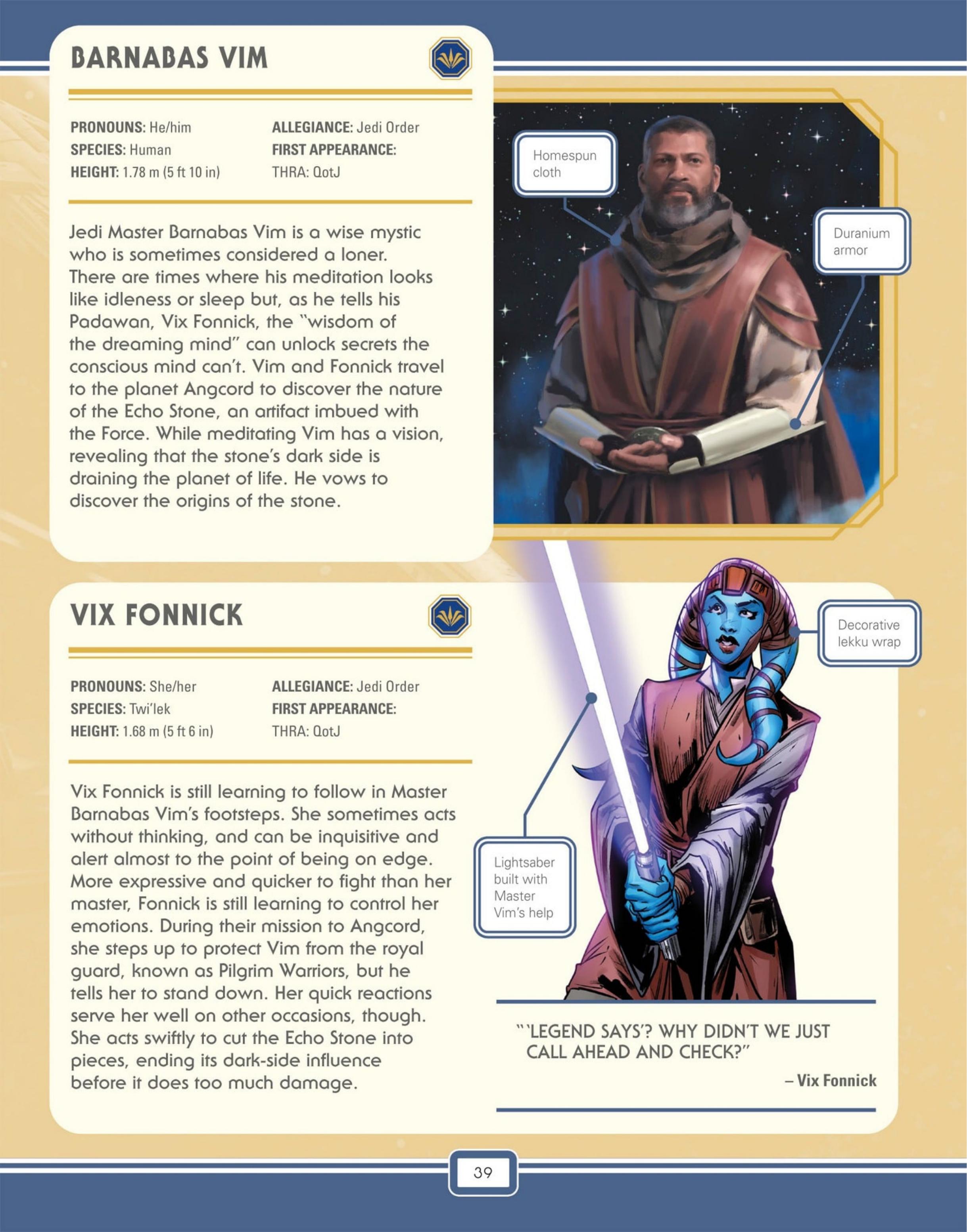 Read online Star Wars: The High Republic Character Encyclopedia comic -  Issue # TPB (Part 1) - 41