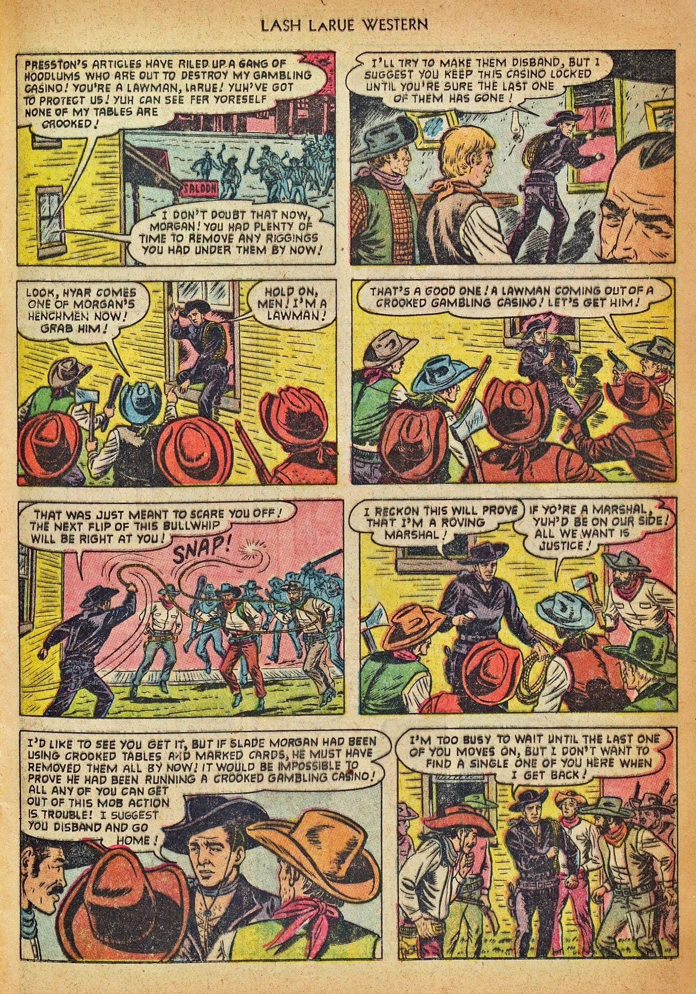 Read online Lash Larue Western (1949) comic -  Issue #42 - 13