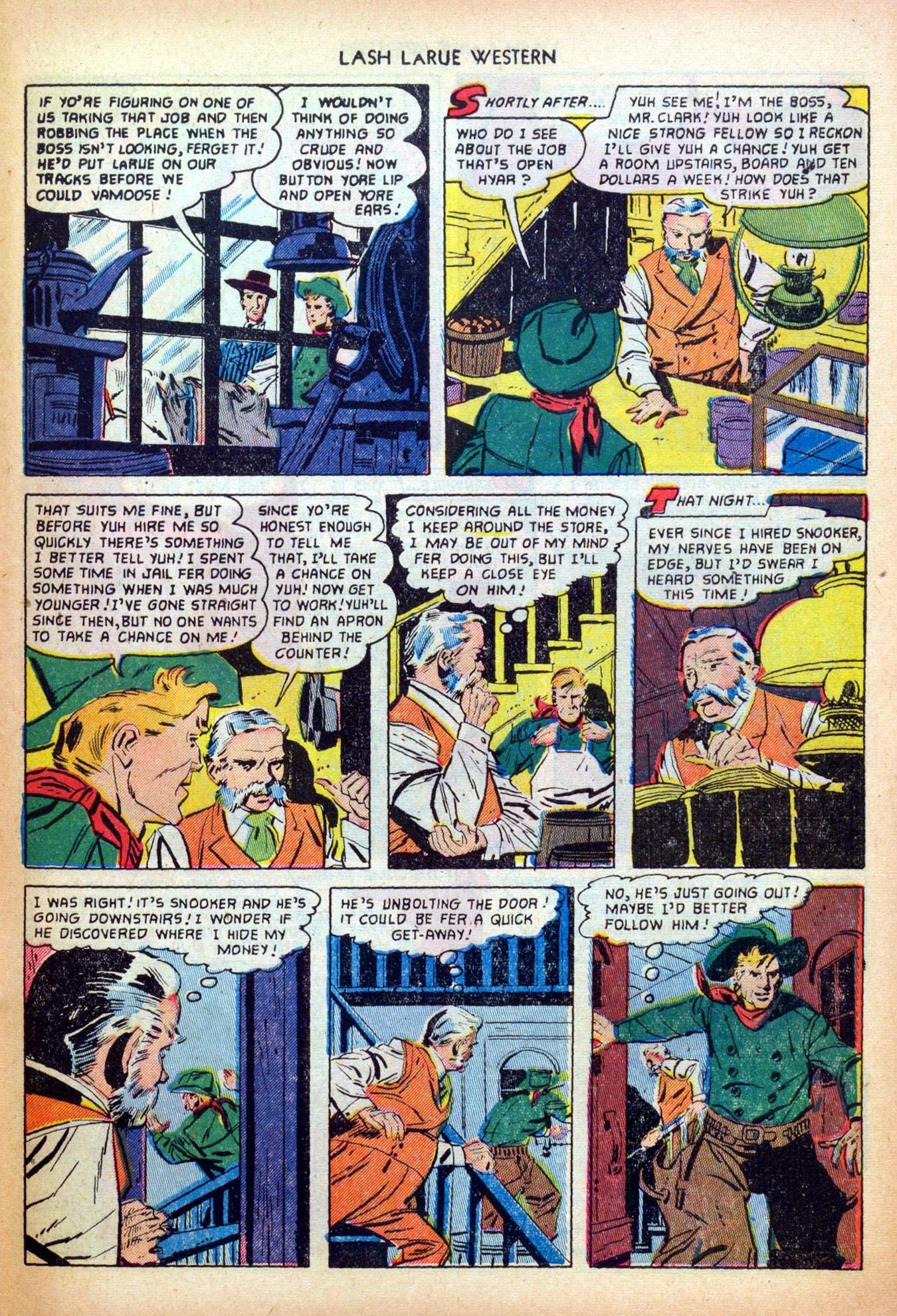 Read online Lash Larue Western (1949) comic -  Issue #28 - 29