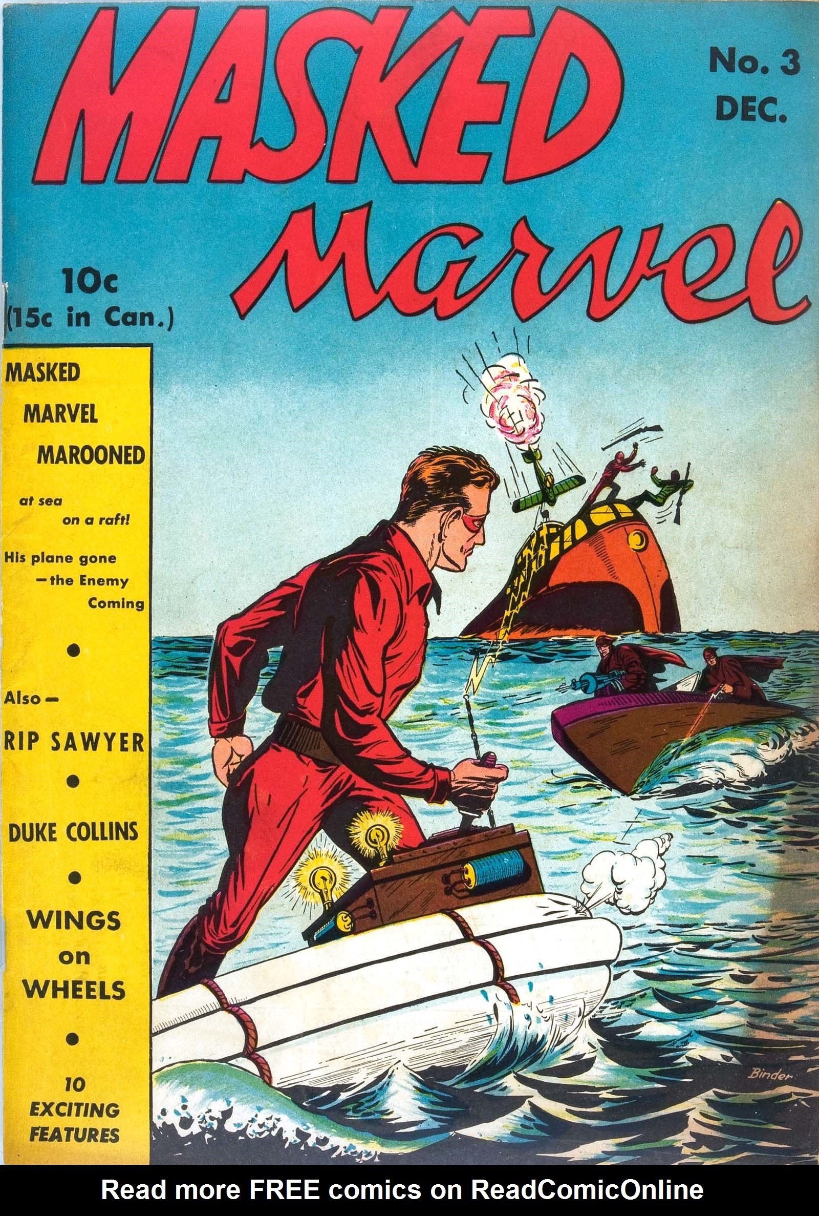 Read online Masked Marvel comic -  Issue #3 - 1