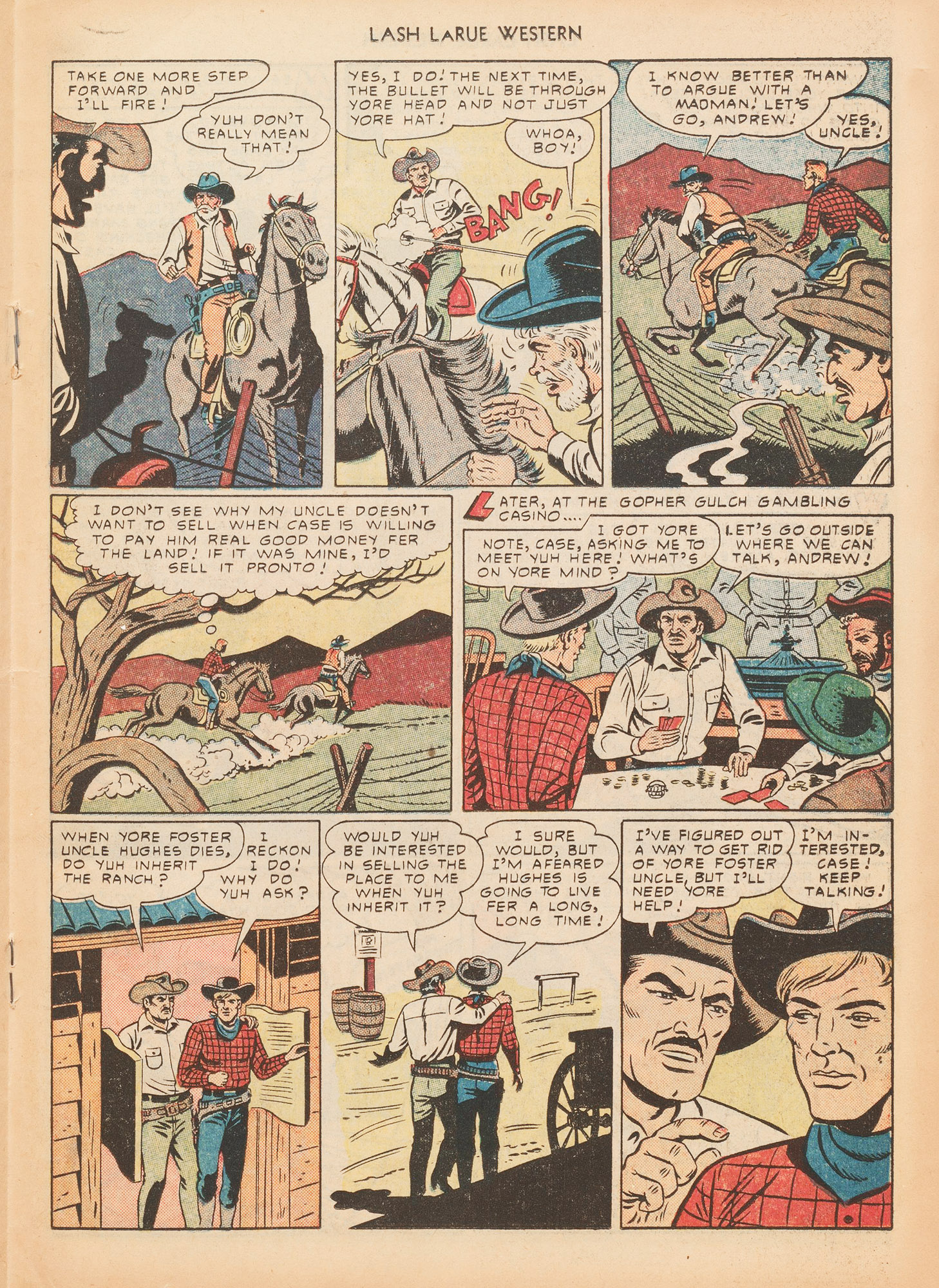 Read online Lash Larue Western (1949) comic -  Issue #7 - 27