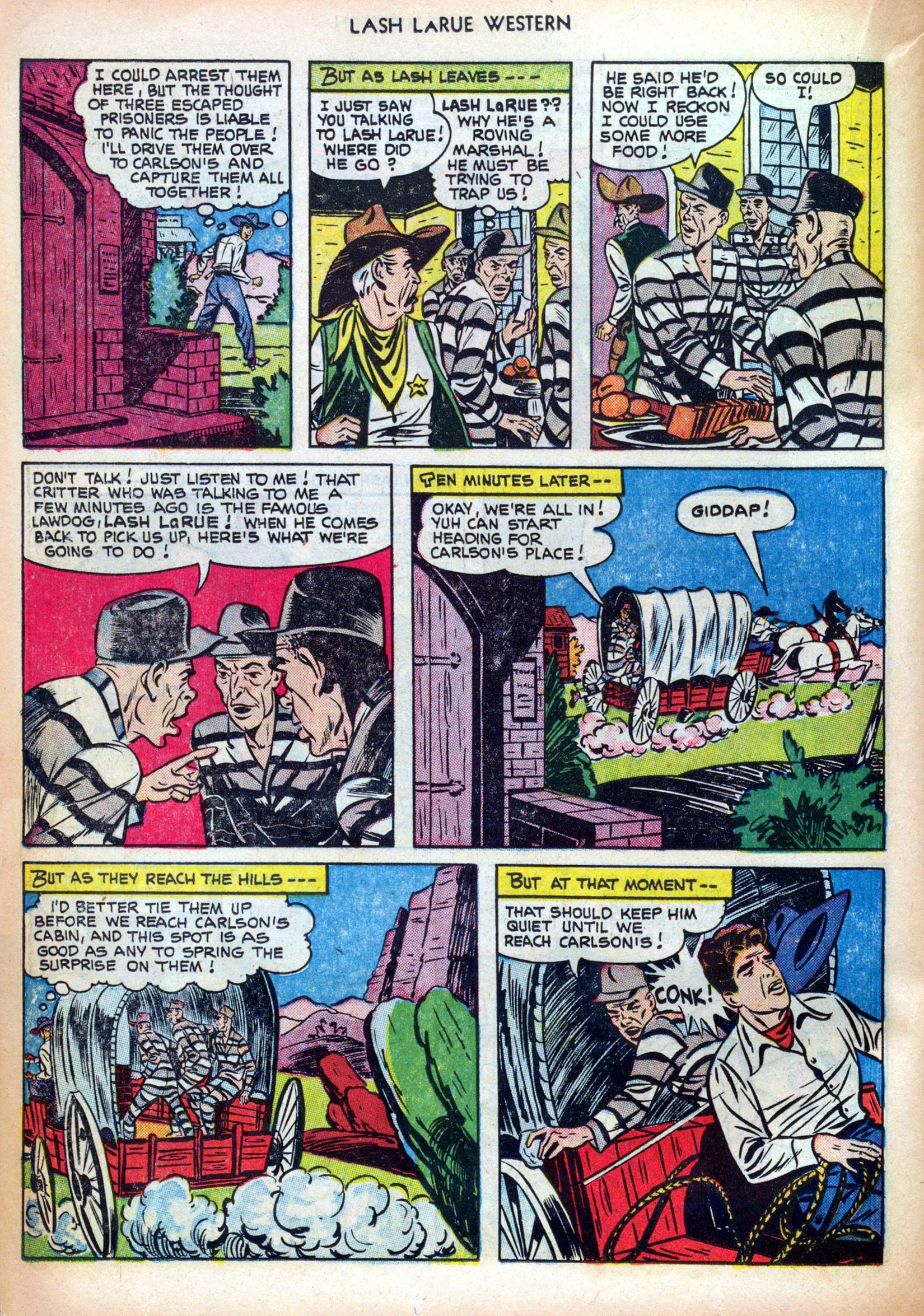 Read online Lash Larue Western (1949) comic -  Issue #25 - 22