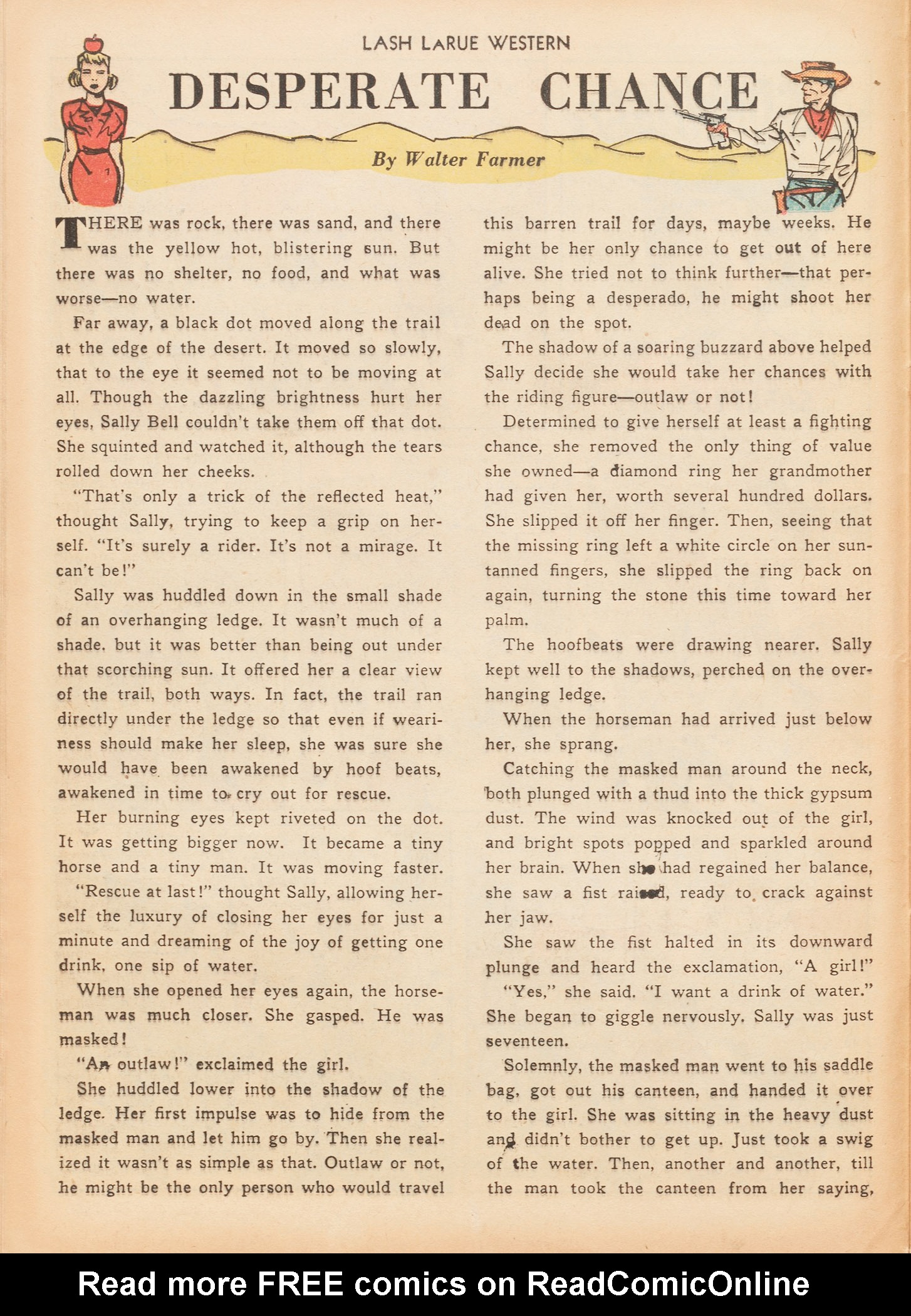 Read online Lash Larue Western (1949) comic -  Issue #7 - 16