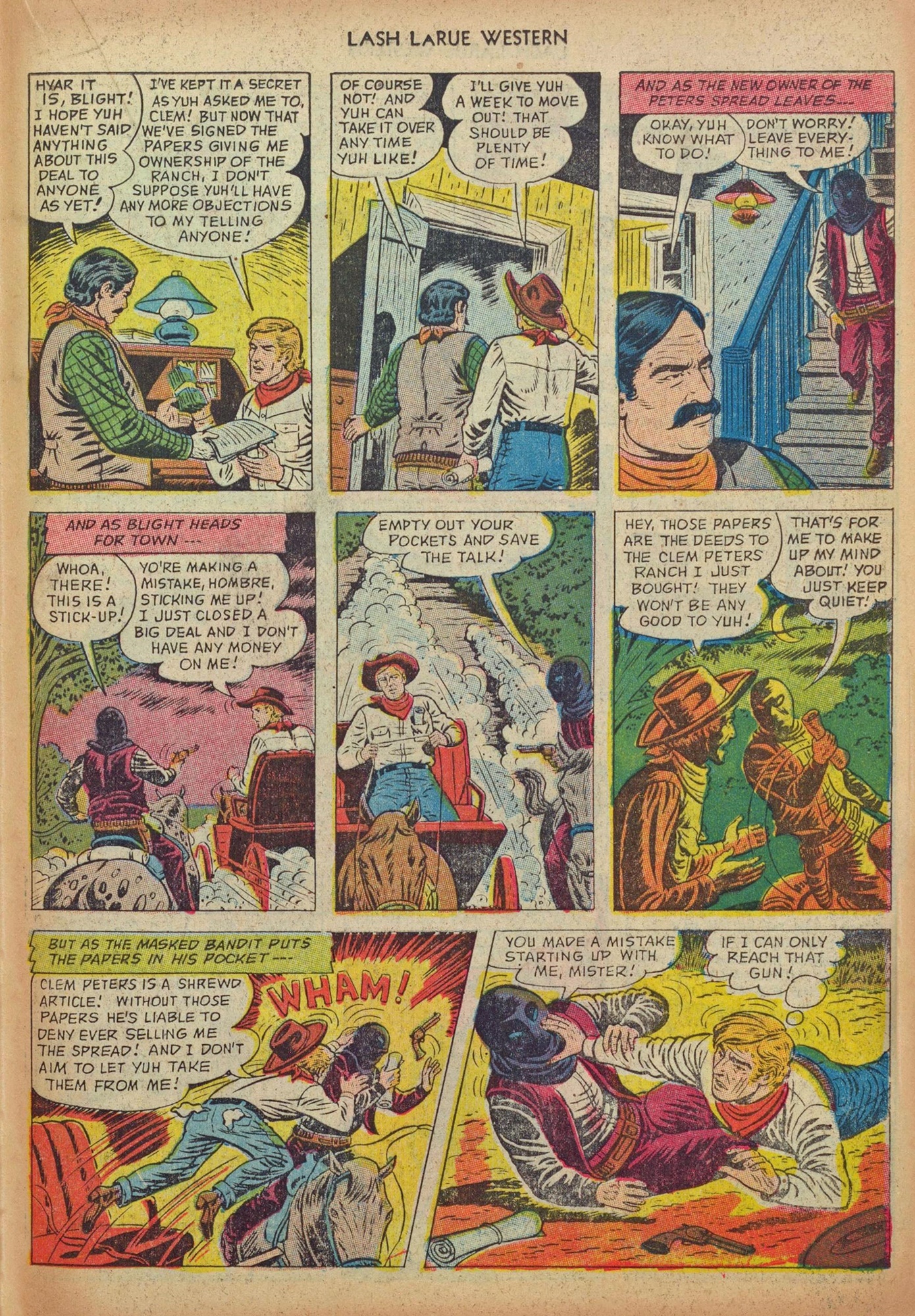 Read online Lash Larue Western (1949) comic -  Issue #37 - 19