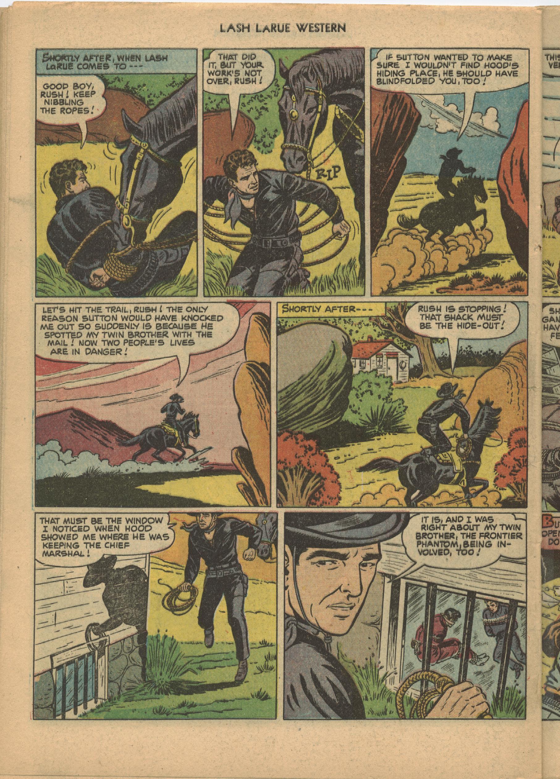 Read online Lash Larue Western (1949) comic -  Issue #21 - 32