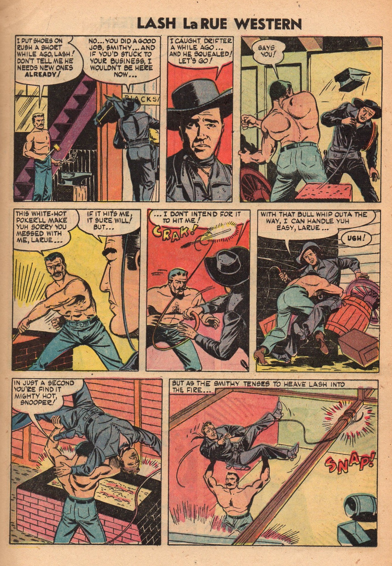 Read online Lash Larue Western (1949) comic -  Issue #48 - 17