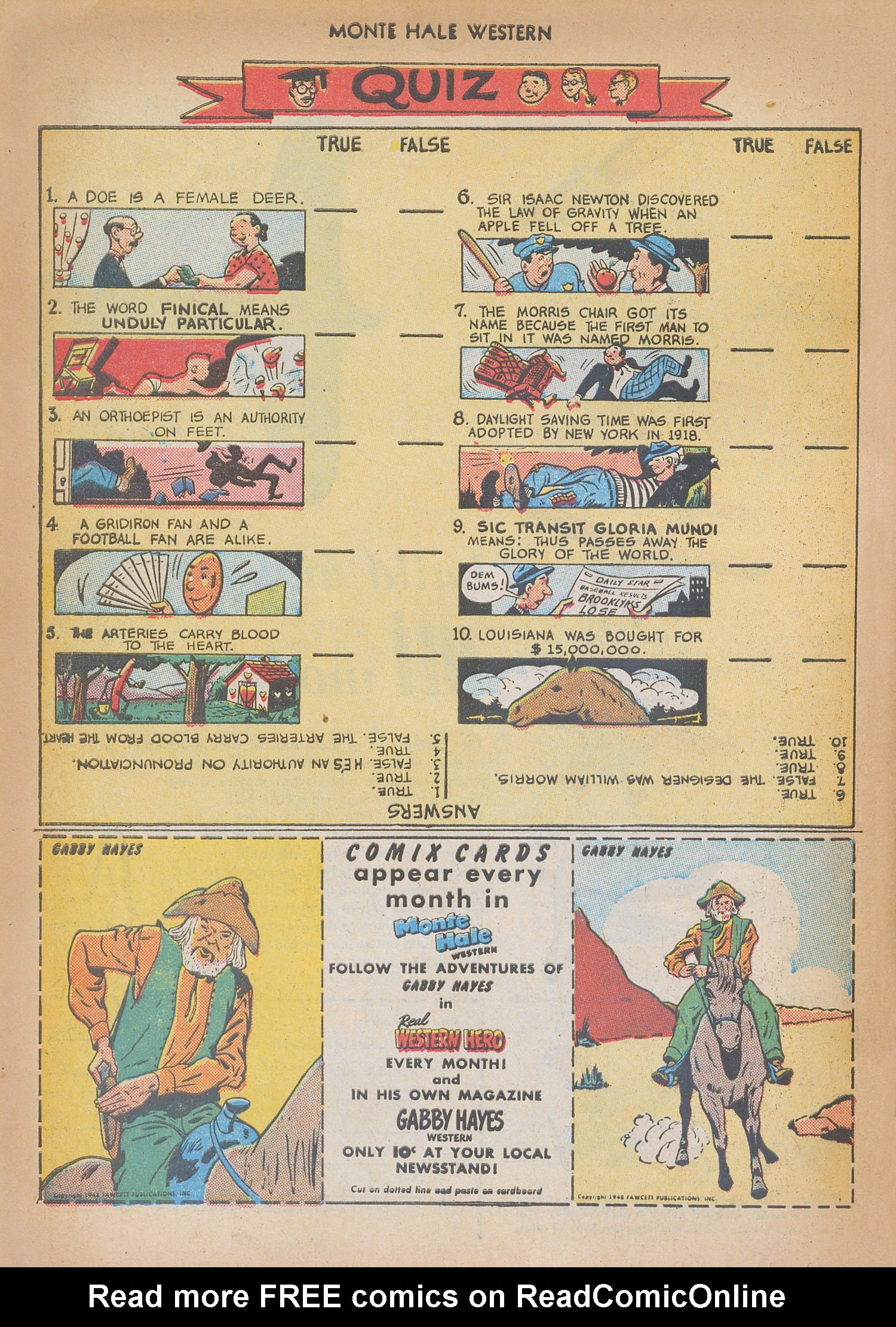 Read online Monte Hale Western comic -  Issue #32 - 34