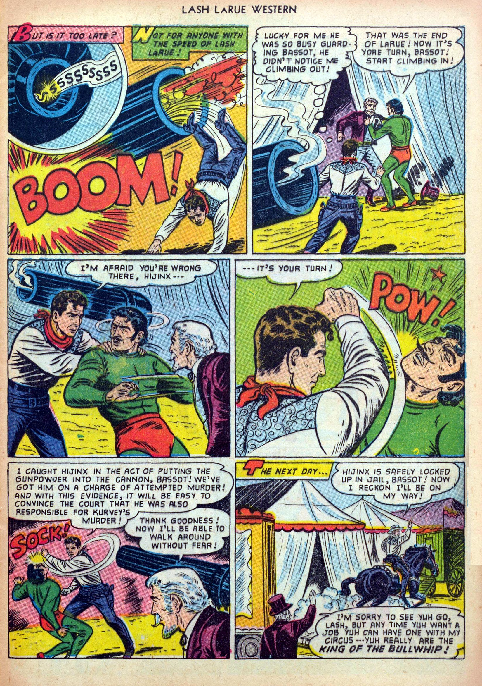 Read online Lash Larue Western (1949) comic -  Issue #36 - 9