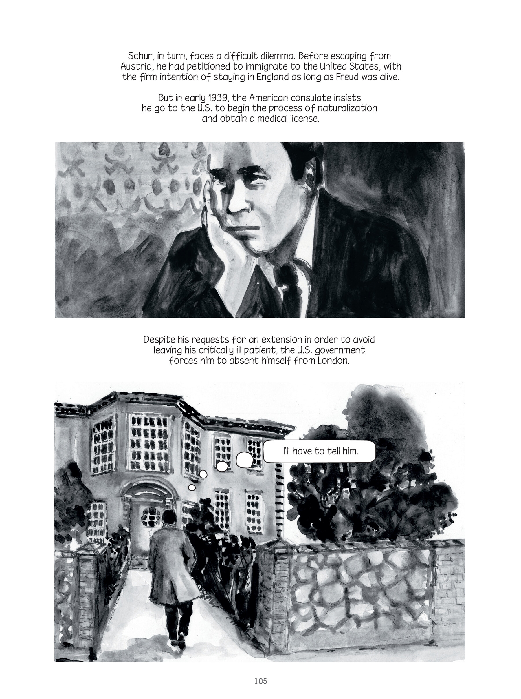 Read online Through Clouds of Smoke: Freud's Final Days comic -  Issue # TPB - 103