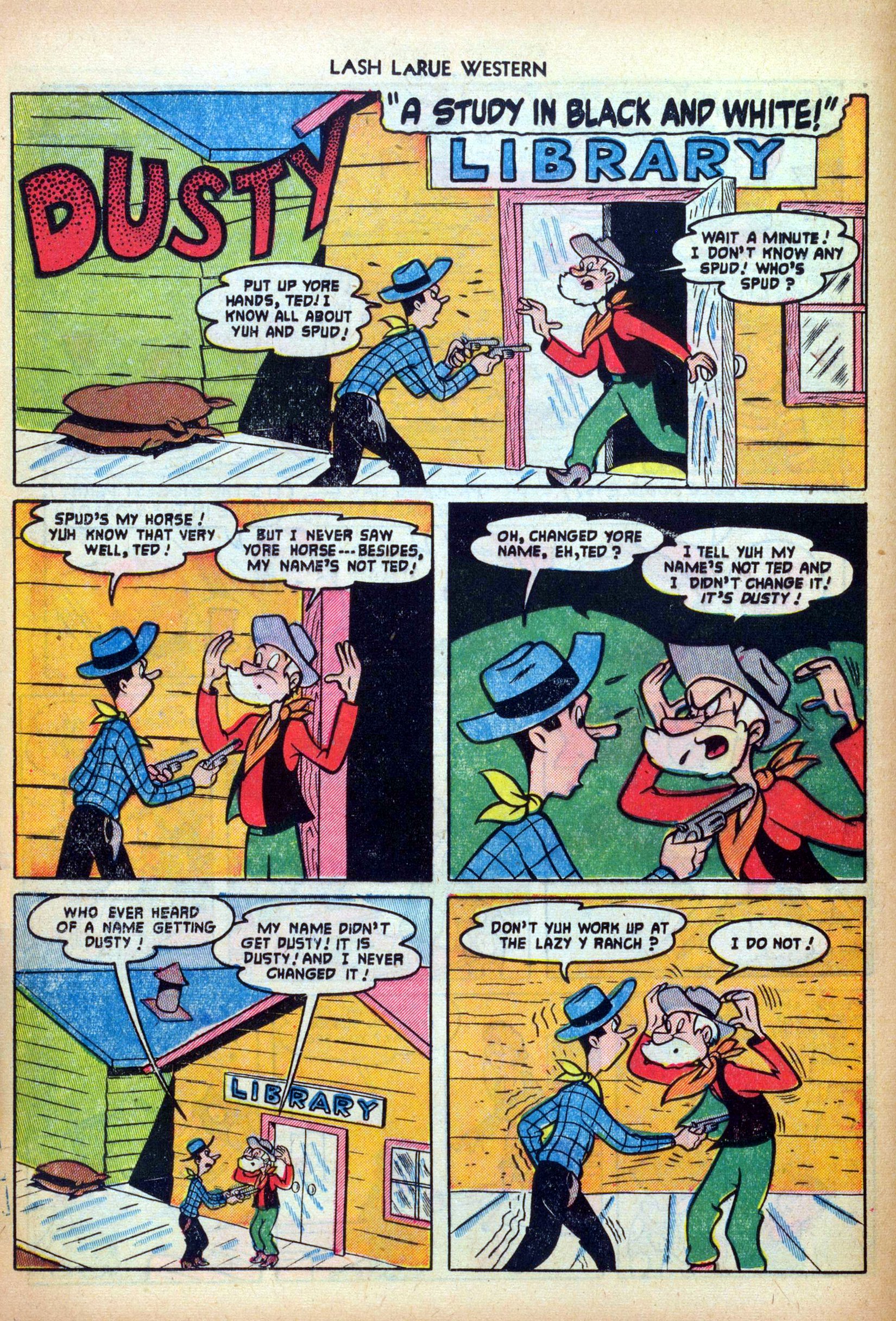 Read online Lash Larue Western (1949) comic -  Issue #28 - 12