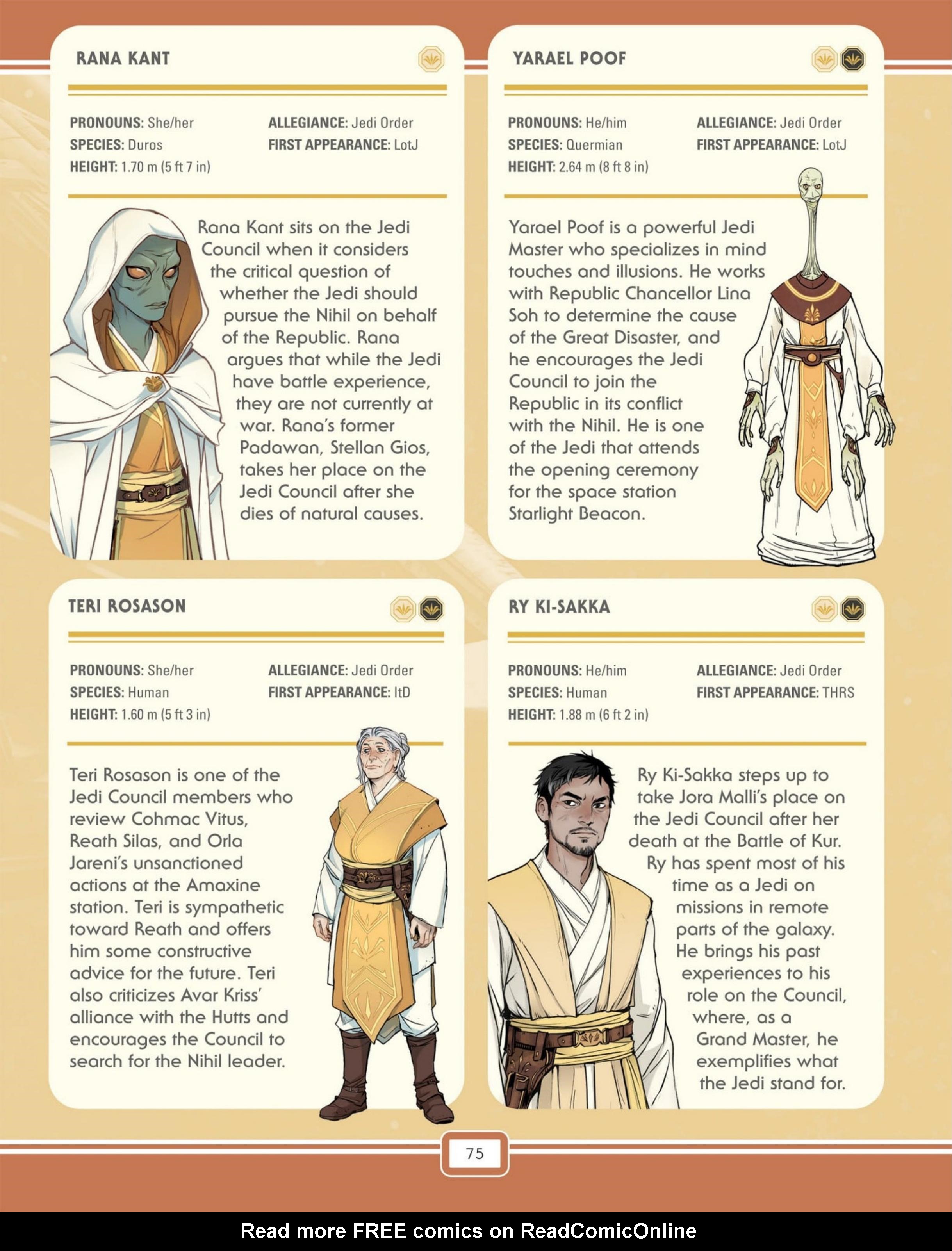 Read online Star Wars: The High Republic Character Encyclopedia comic -  Issue # TPB (Part 1) - 77