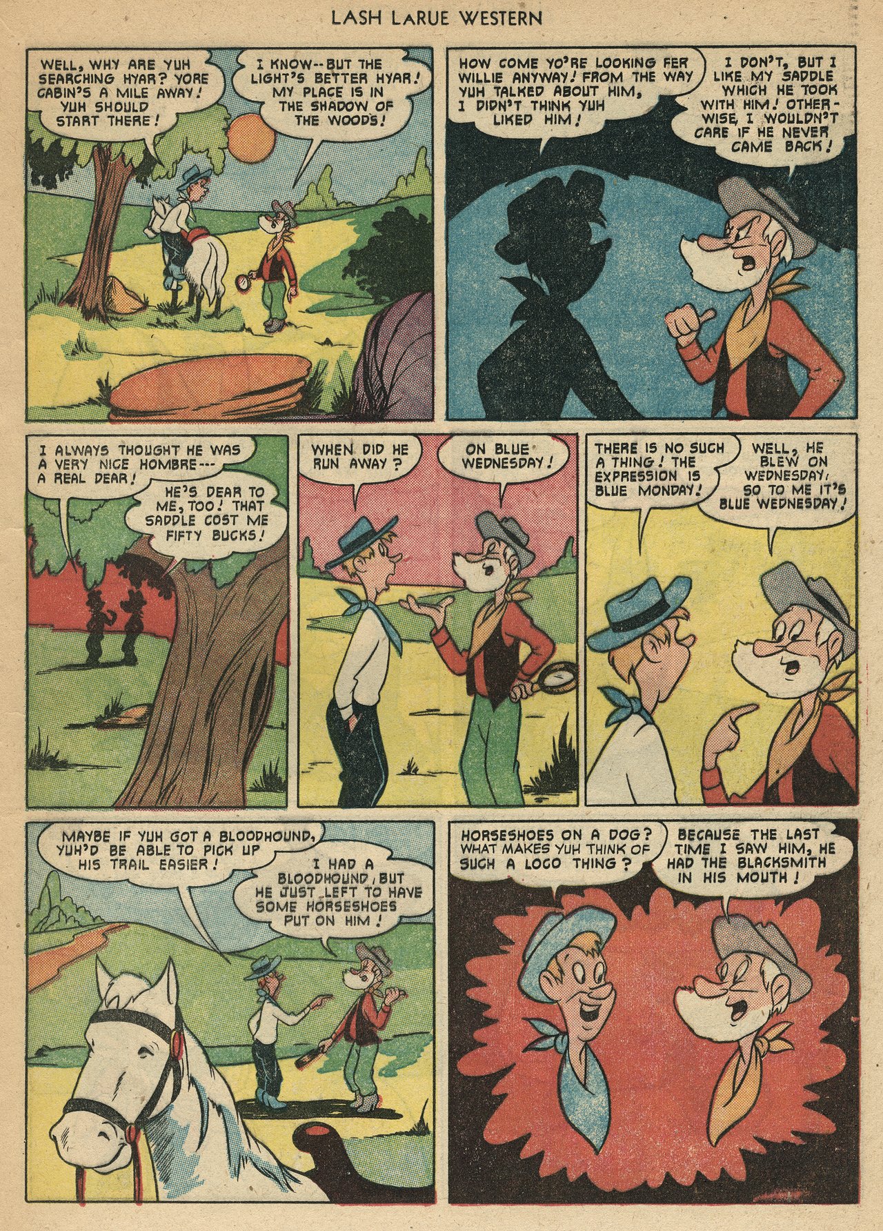 Read online Lash Larue Western (1949) comic -  Issue #22 - 13
