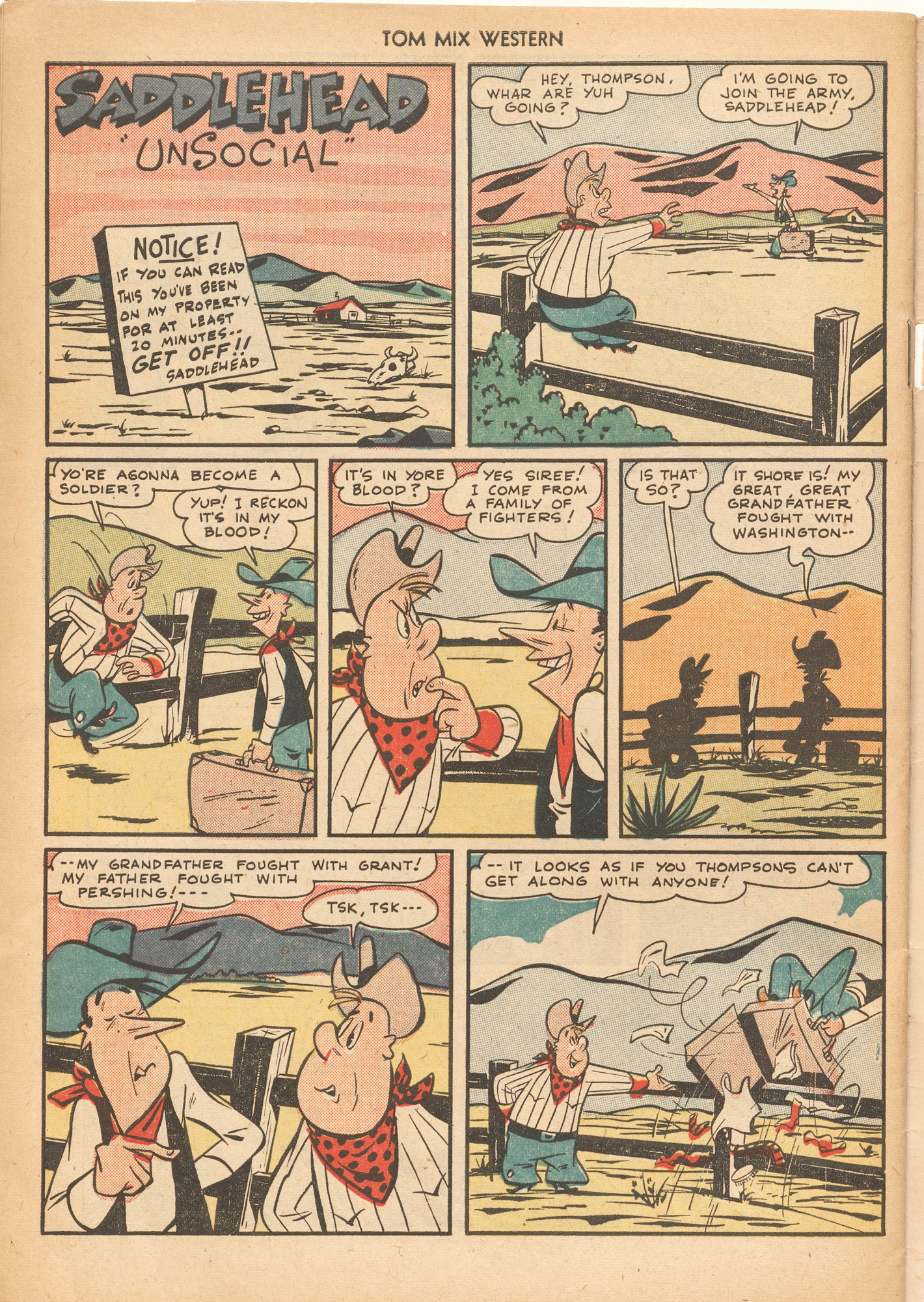 Read online Tom Mix Western (1948) comic -  Issue #26 - 34