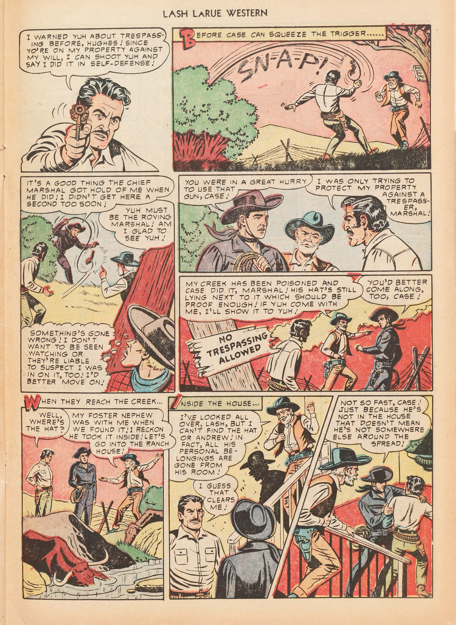 Read online Lash Larue Western (1949) comic -  Issue #7 - 29