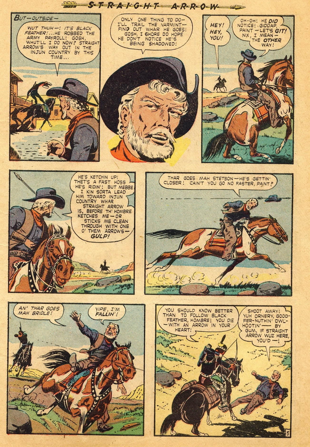 Read online Straight Arrow comic -  Issue #4 - 7