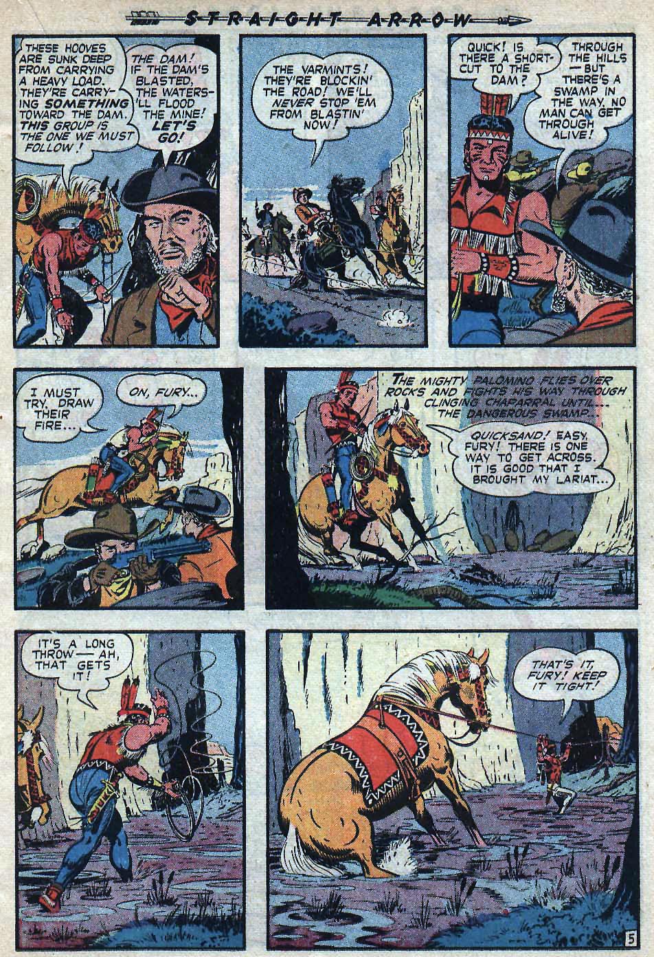 Read online Straight Arrow comic -  Issue #6 - 16