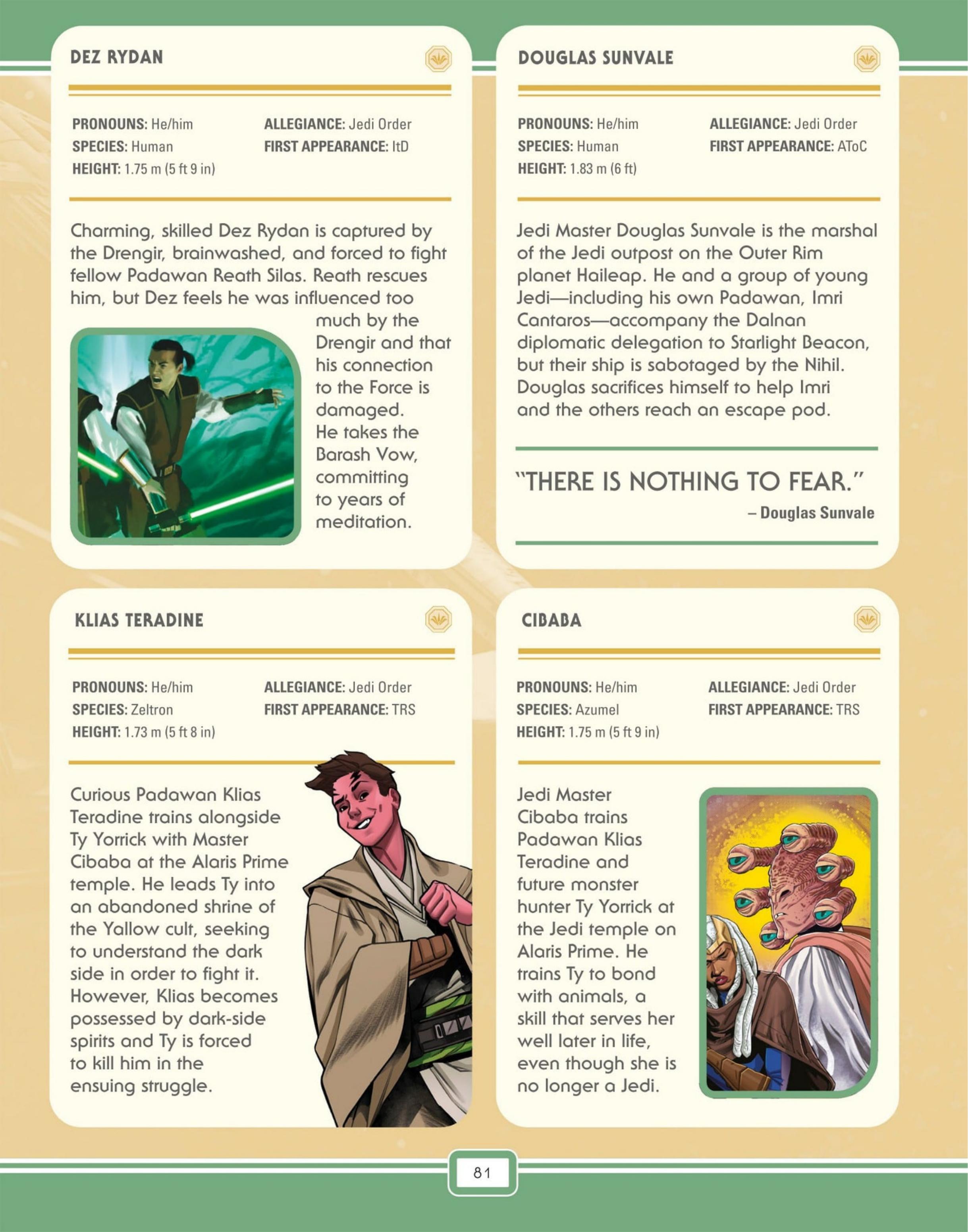 Read online Star Wars: The High Republic Character Encyclopedia comic -  Issue # TPB (Part 1) - 83