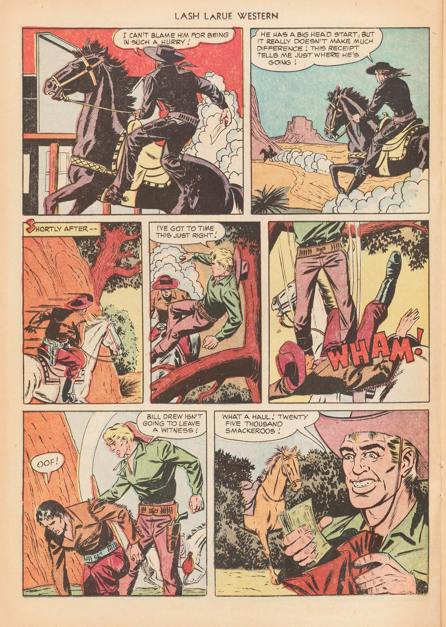Read online Lash Larue Western (1949) comic -  Issue #10 - 28