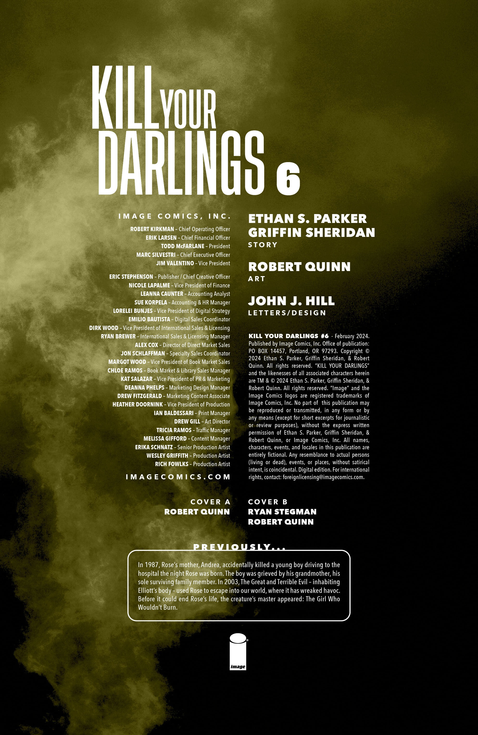 Read online Kill Your Darlings comic -  Issue #6 - 2