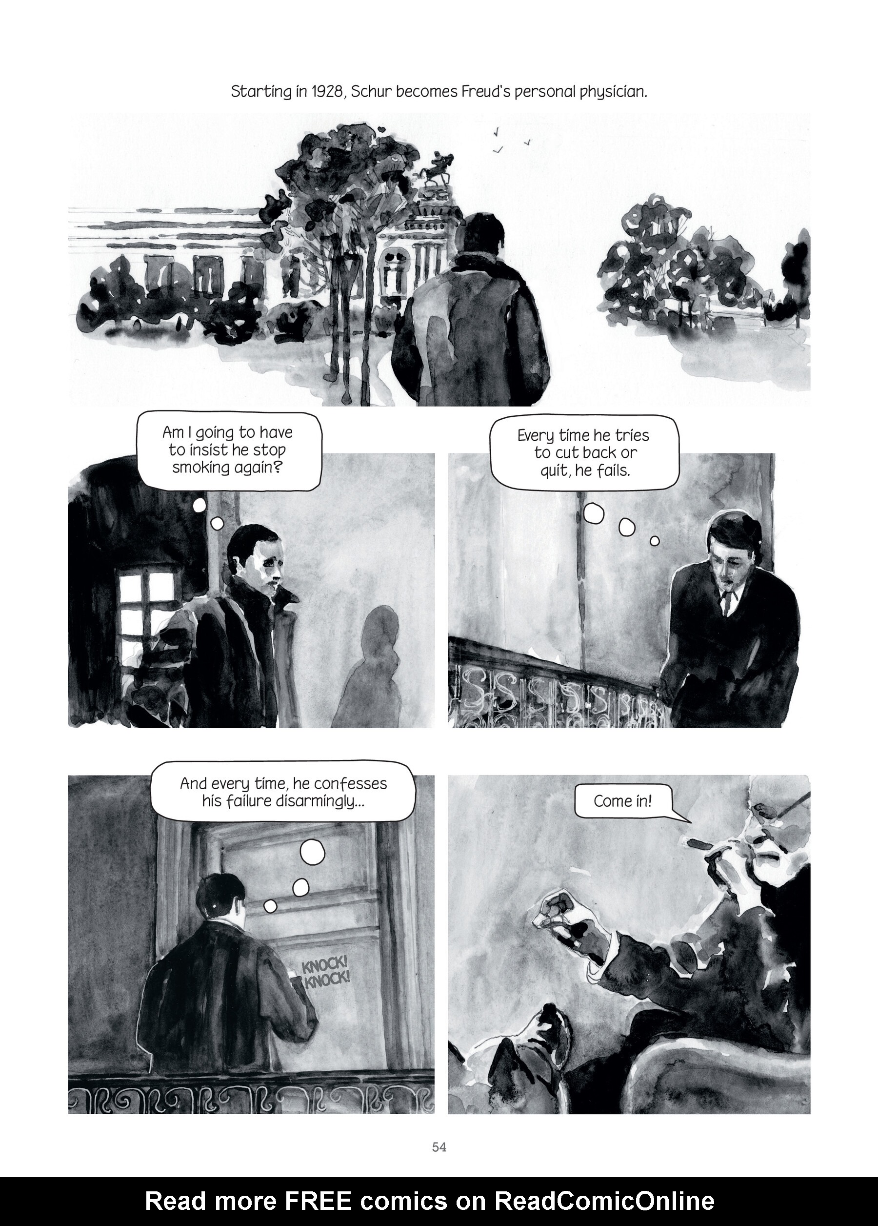 Read online Through Clouds of Smoke: Freud's Final Days comic -  Issue # TPB - 54