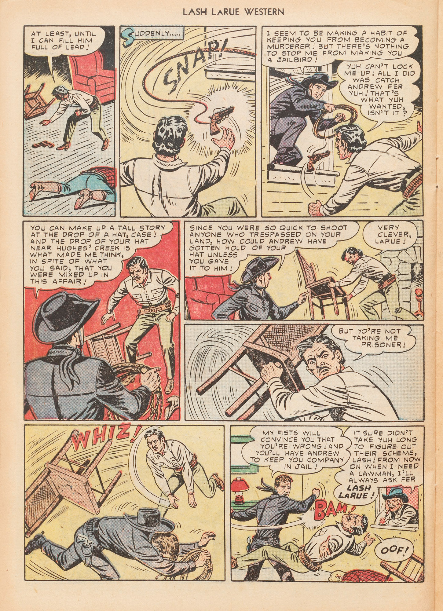 Read online Lash Larue Western (1949) comic -  Issue #7 - 32