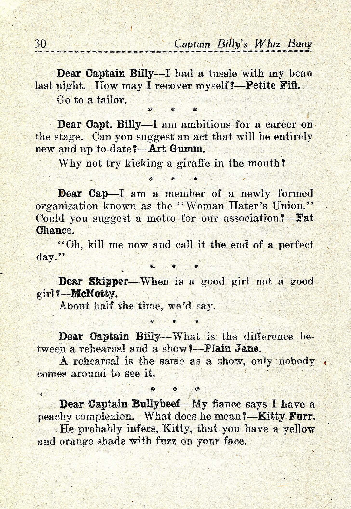 Read online Captain Billy's Whiz Bang comic -  Issue #22 - 32