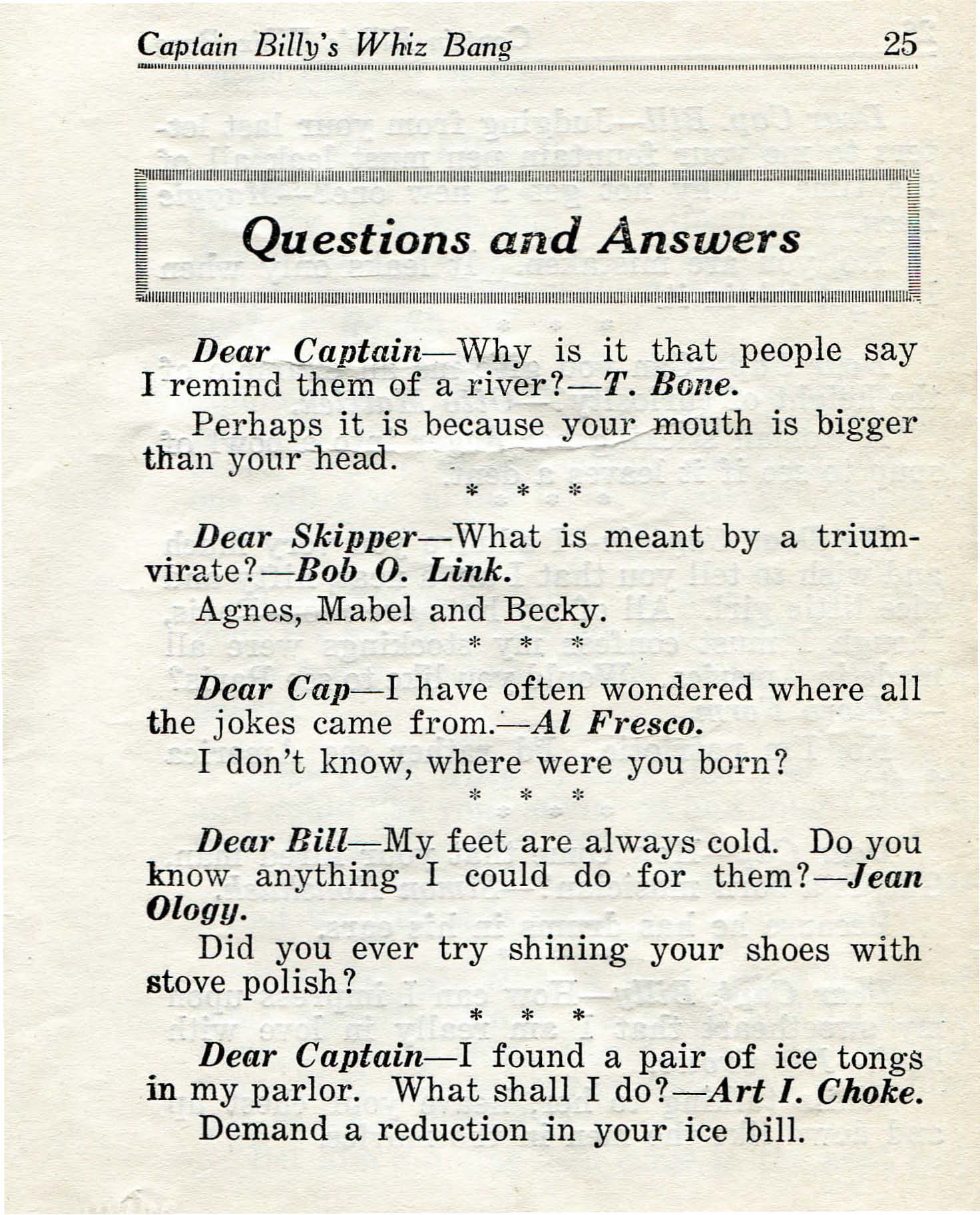 Read online Captain Billy's Whiz Bang comic -  Issue #23 - 27