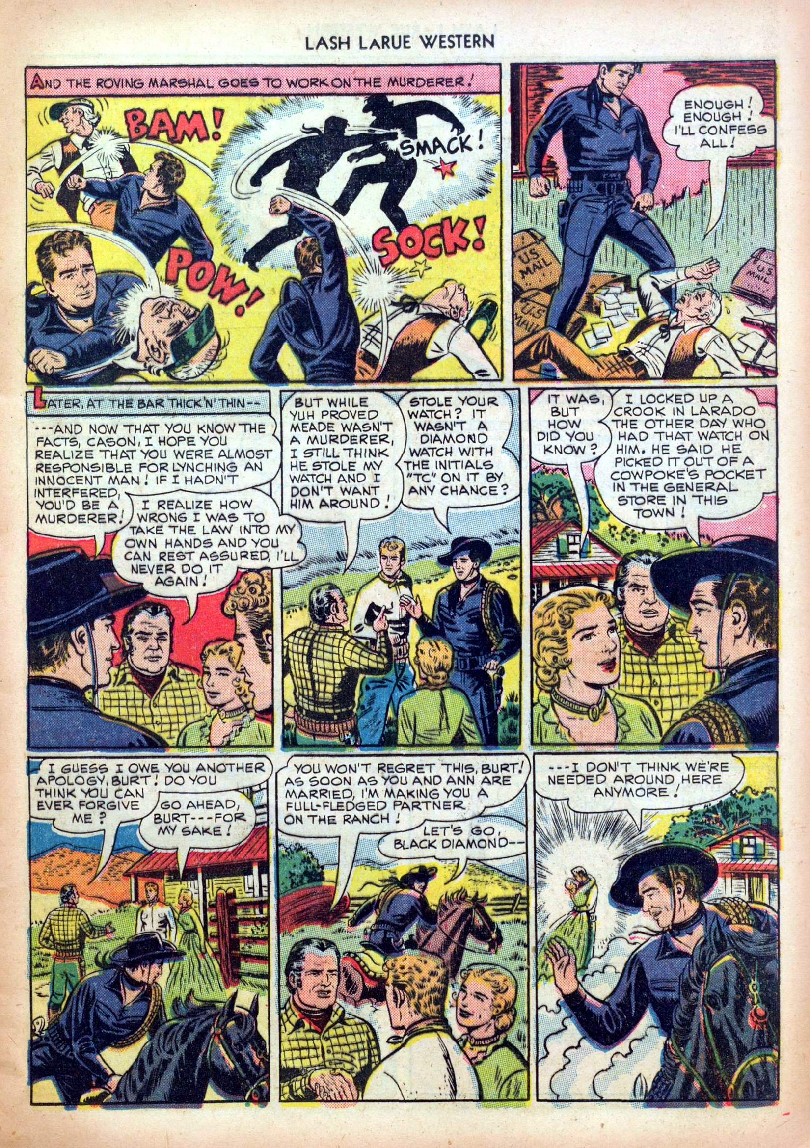 Read online Lash Larue Western (1949) comic -  Issue #4 - 13
