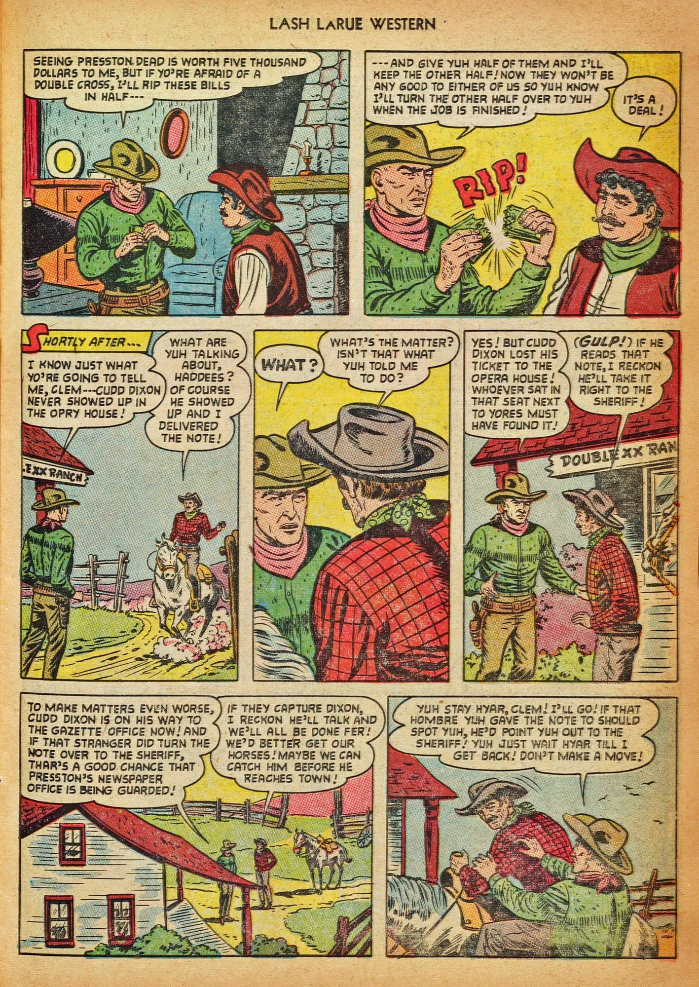 Read online Lash Larue Western (1949) comic -  Issue #42 - 15