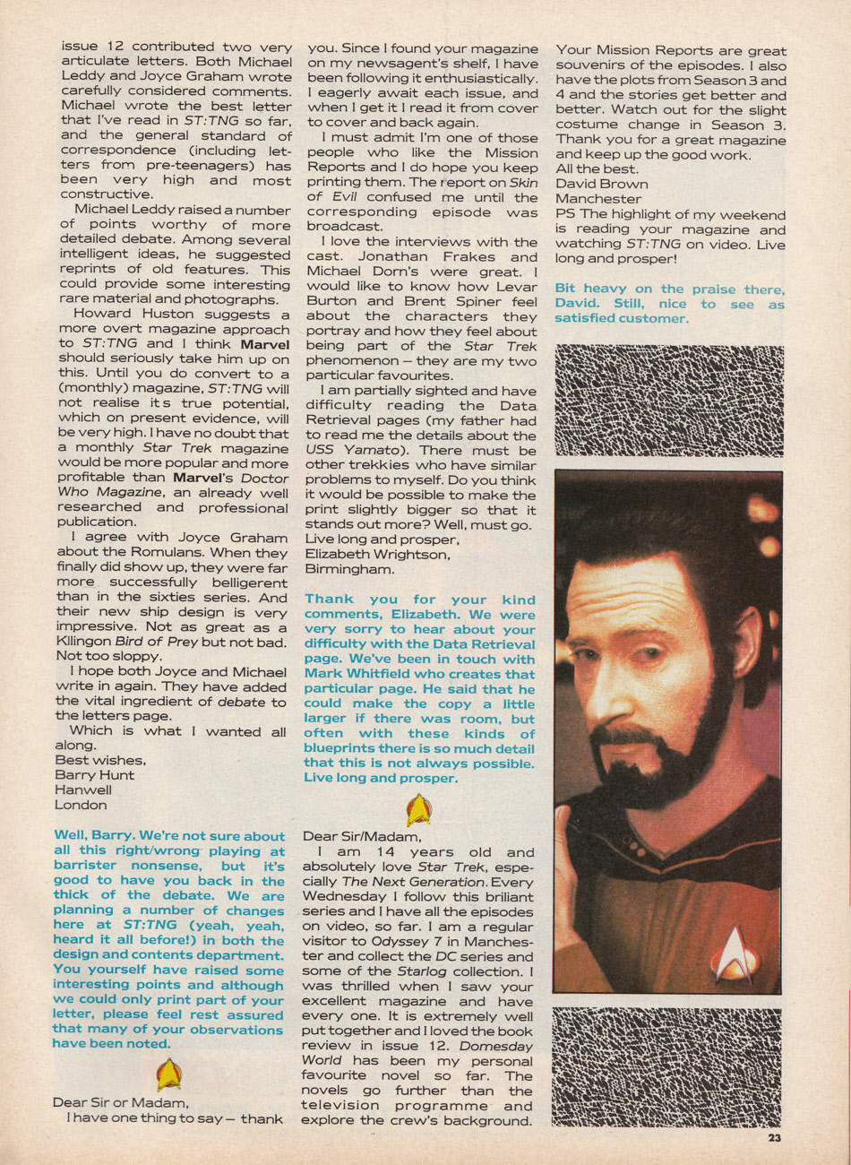 Read online Star Trek The Next Generation (1990) comic -  Issue #18 - 23