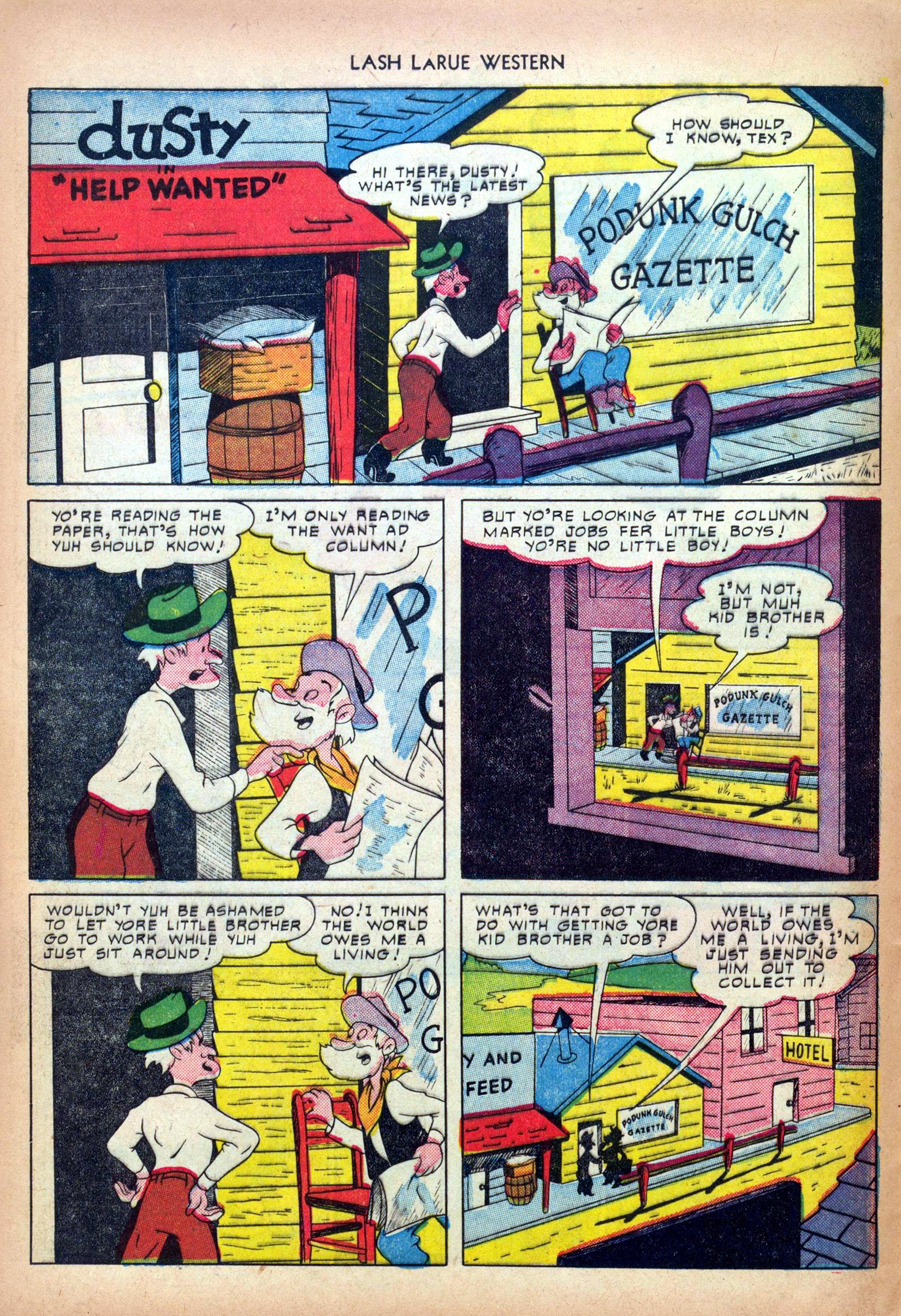 Read online Lash Larue Western (1949) comic -  Issue #13 - 12
