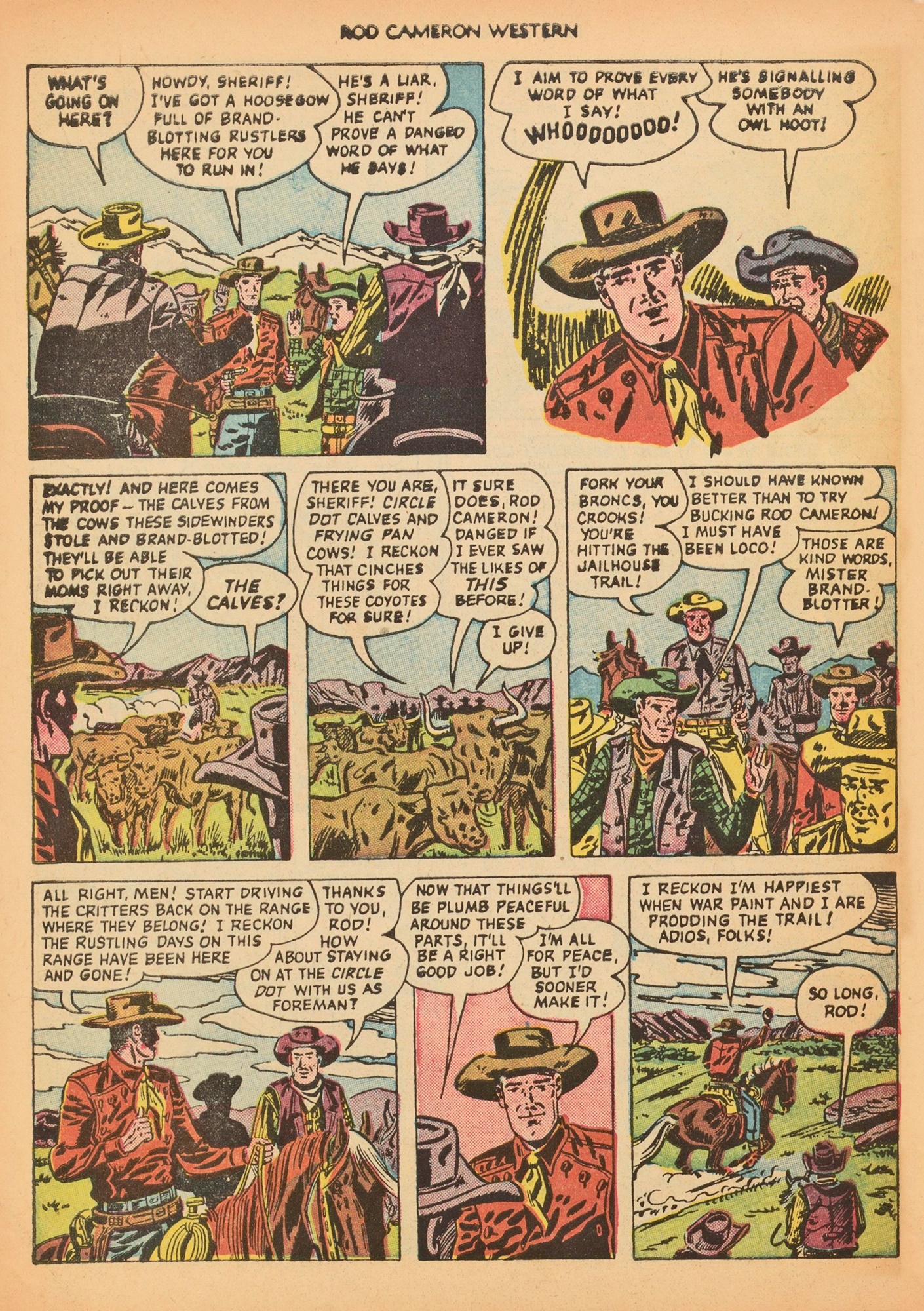 Read online Rod Cameron Western comic -  Issue #9 - 34