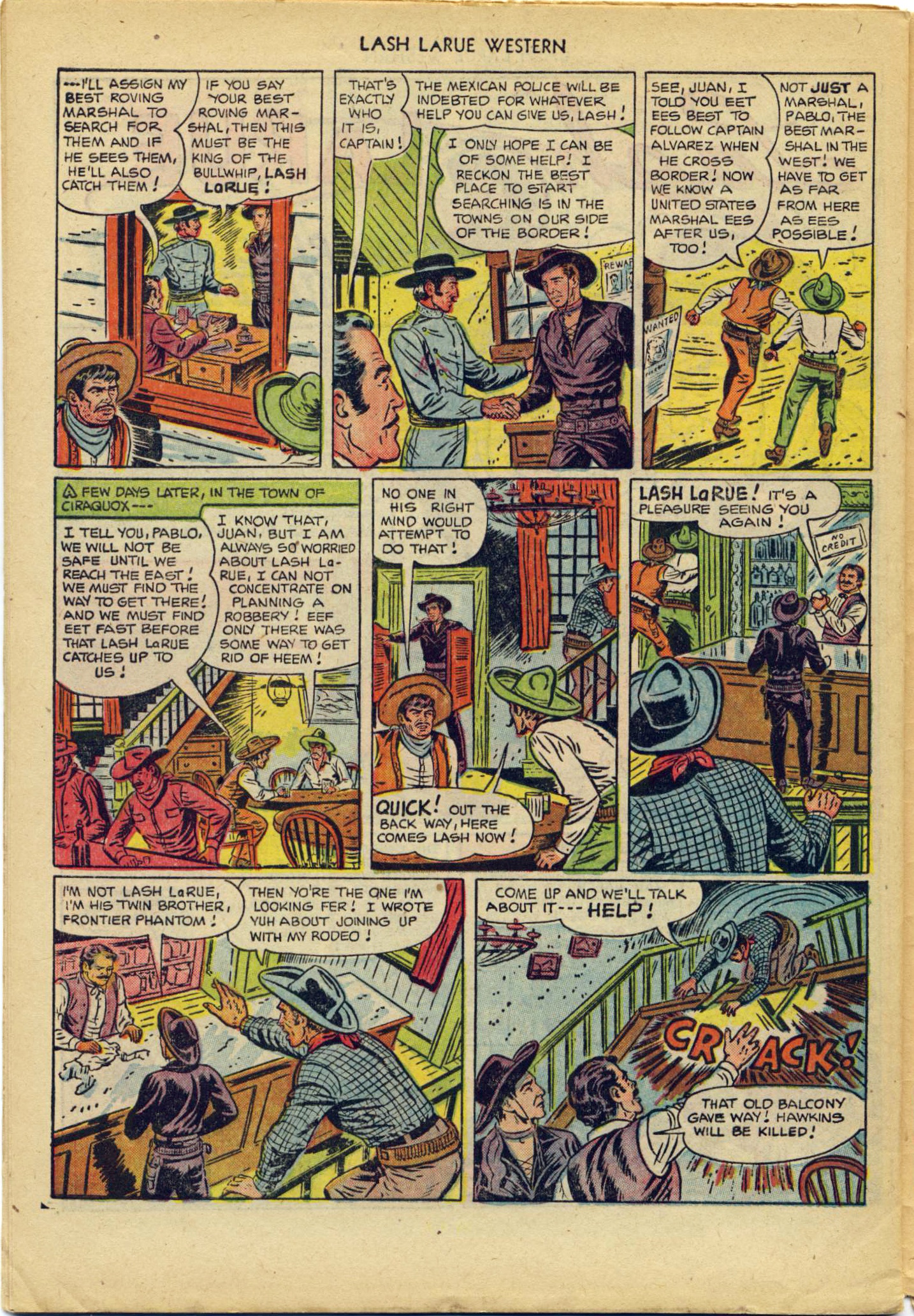 Read online Lash Larue Western (1949) comic -  Issue #29 - 30