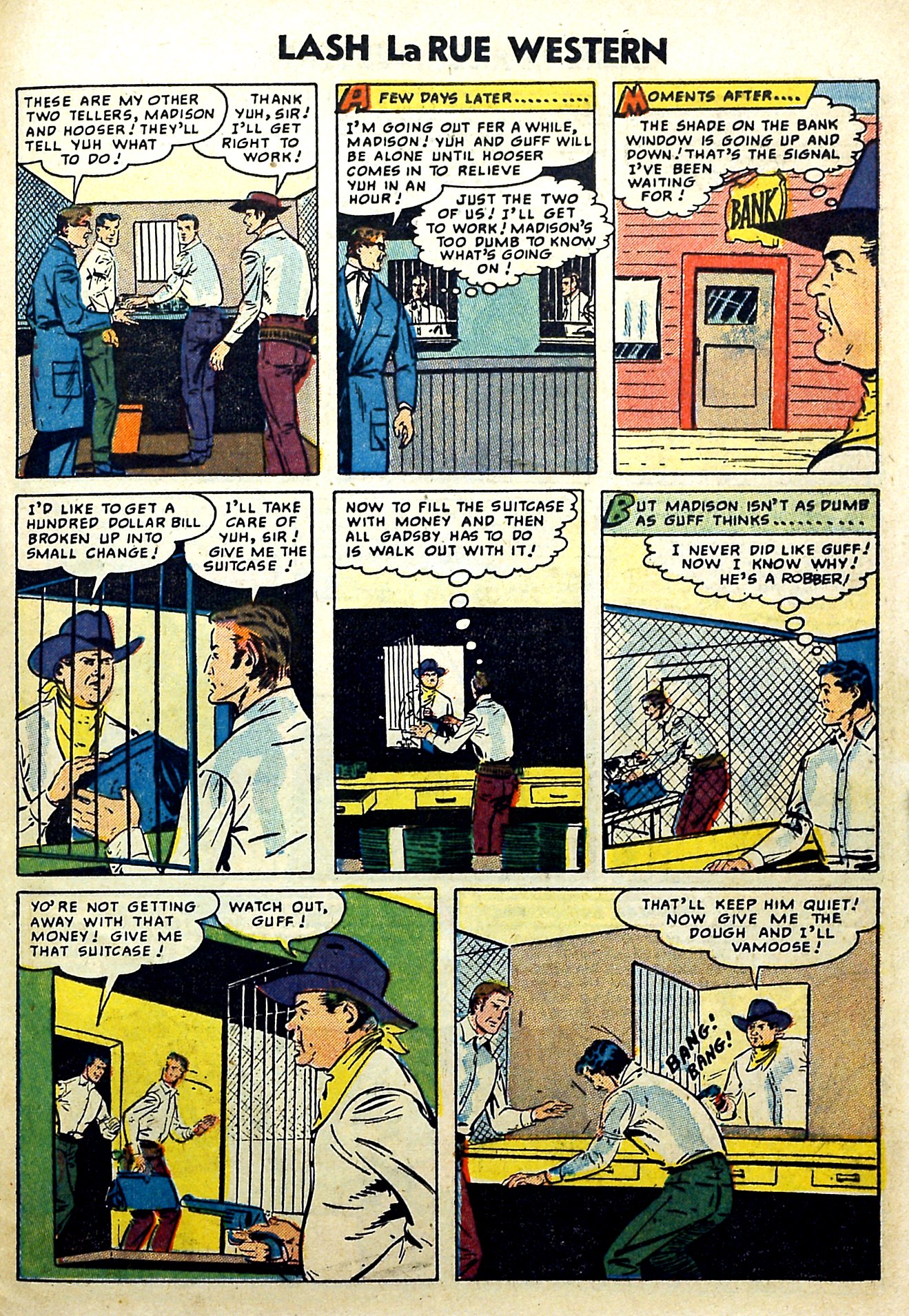 Read online Lash Larue Western (1949) comic -  Issue #51 - 29
