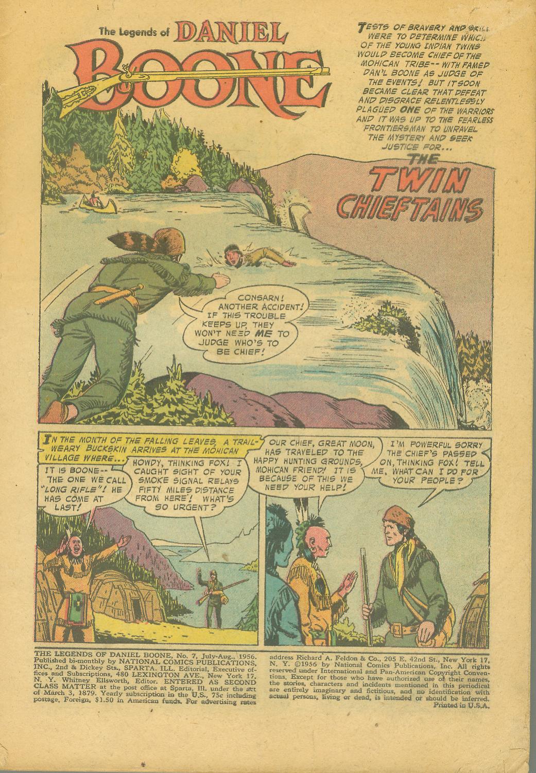 The Legends of Daniel Boone issue 7 - Page 1