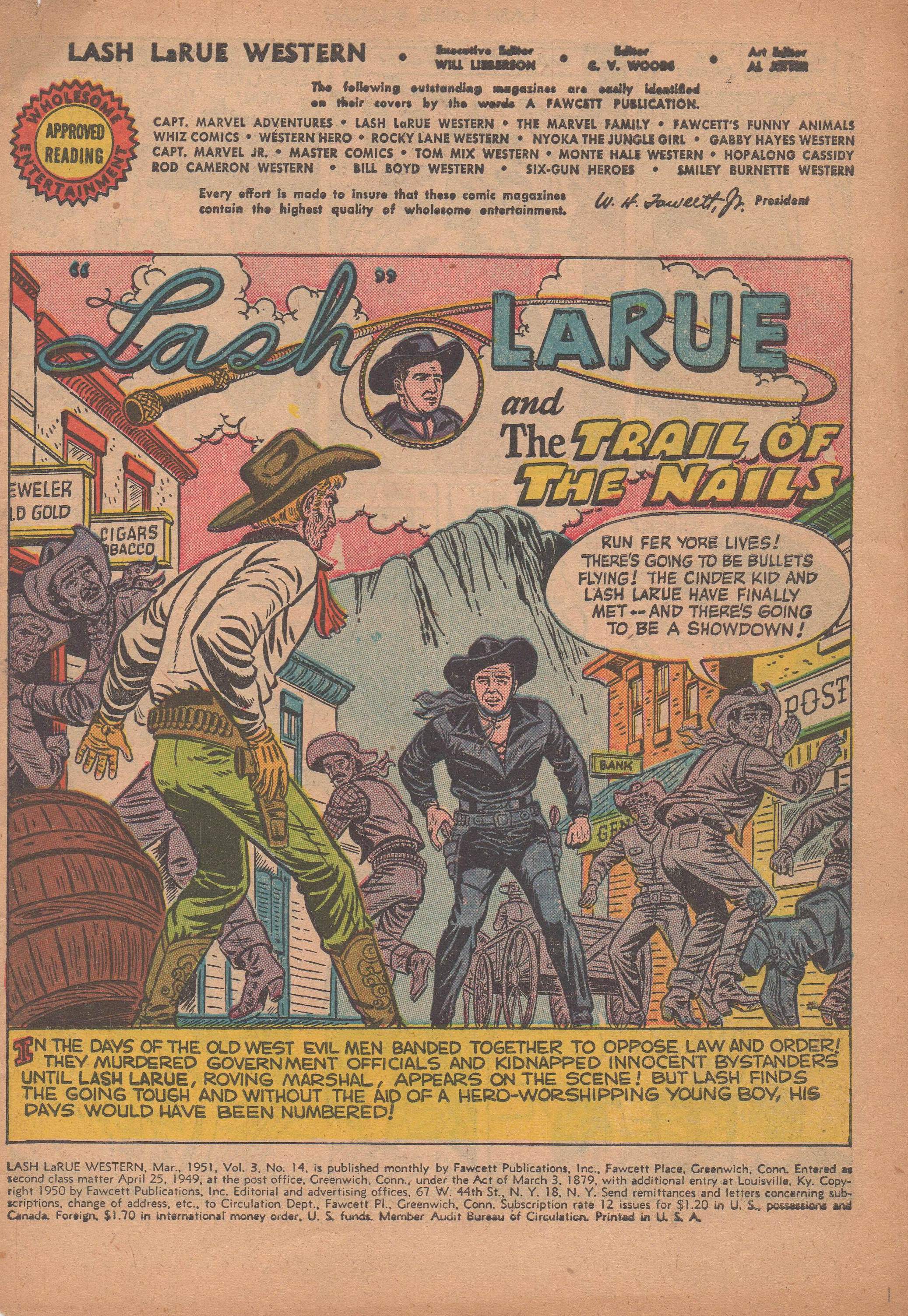 Read online Lash Larue Western (1949) comic -  Issue #14 - 4
