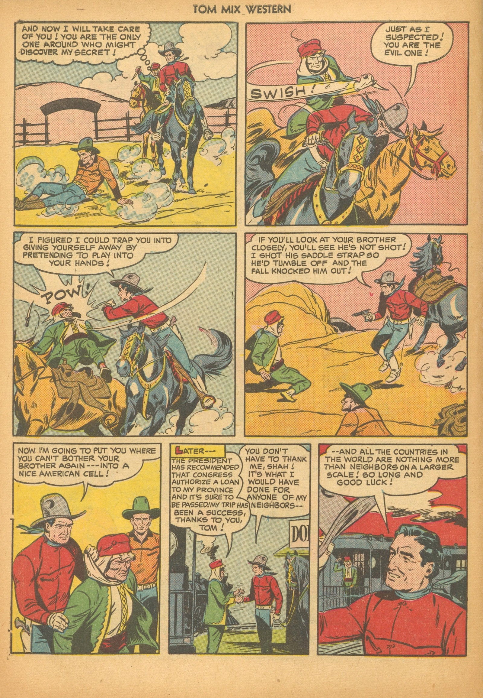 Read online Tom Mix Western (1948) comic -  Issue #33 - 50