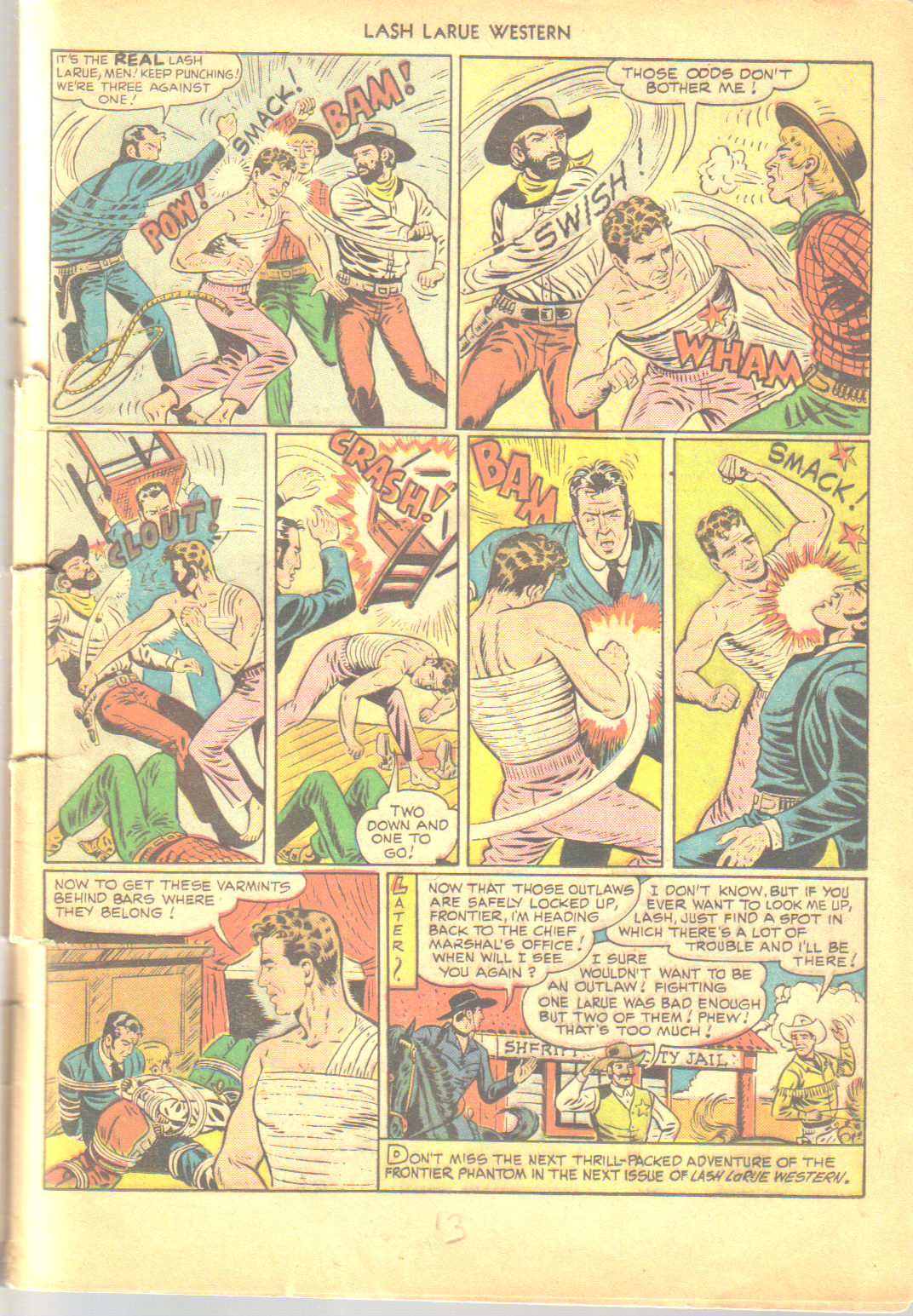 Read online Lash Larue Western (1949) comic -  Issue #6 - 13