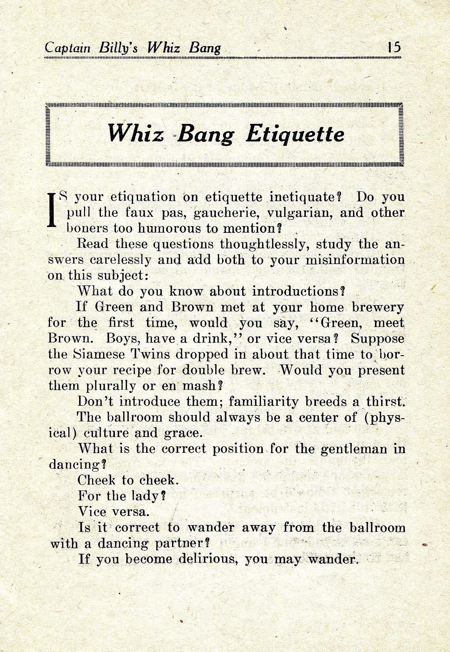 Read online Captain Billy's Whiz Bang comic -  Issue #22 - 17