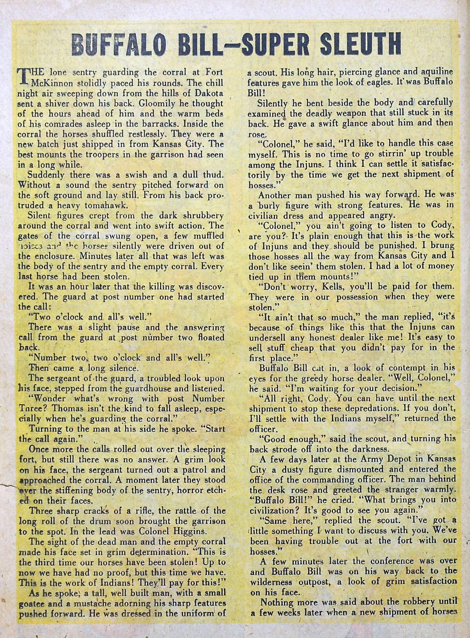 Read online Buffalo Bill comic -  Issue #8 - 18