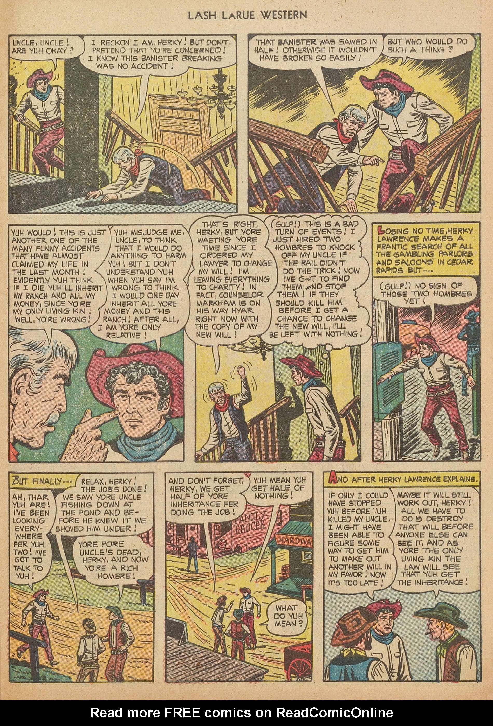 Read online Lash Larue Western (1949) comic -  Issue #40 - 31