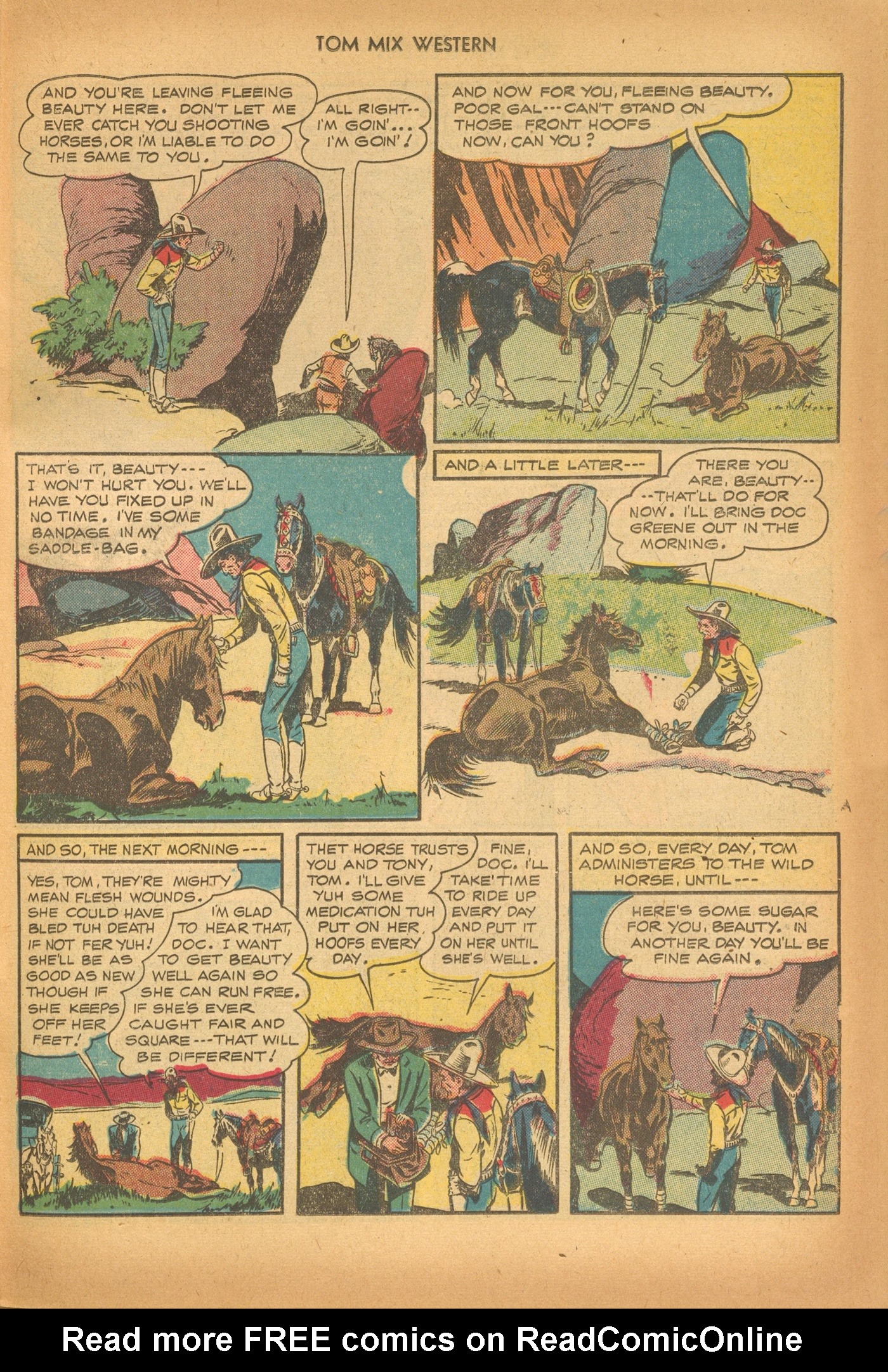 Read online Tom Mix Western (1948) comic -  Issue #6 - 35