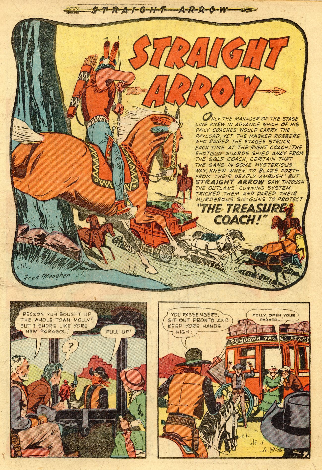 Read online Straight Arrow comic -  Issue #12 - 19