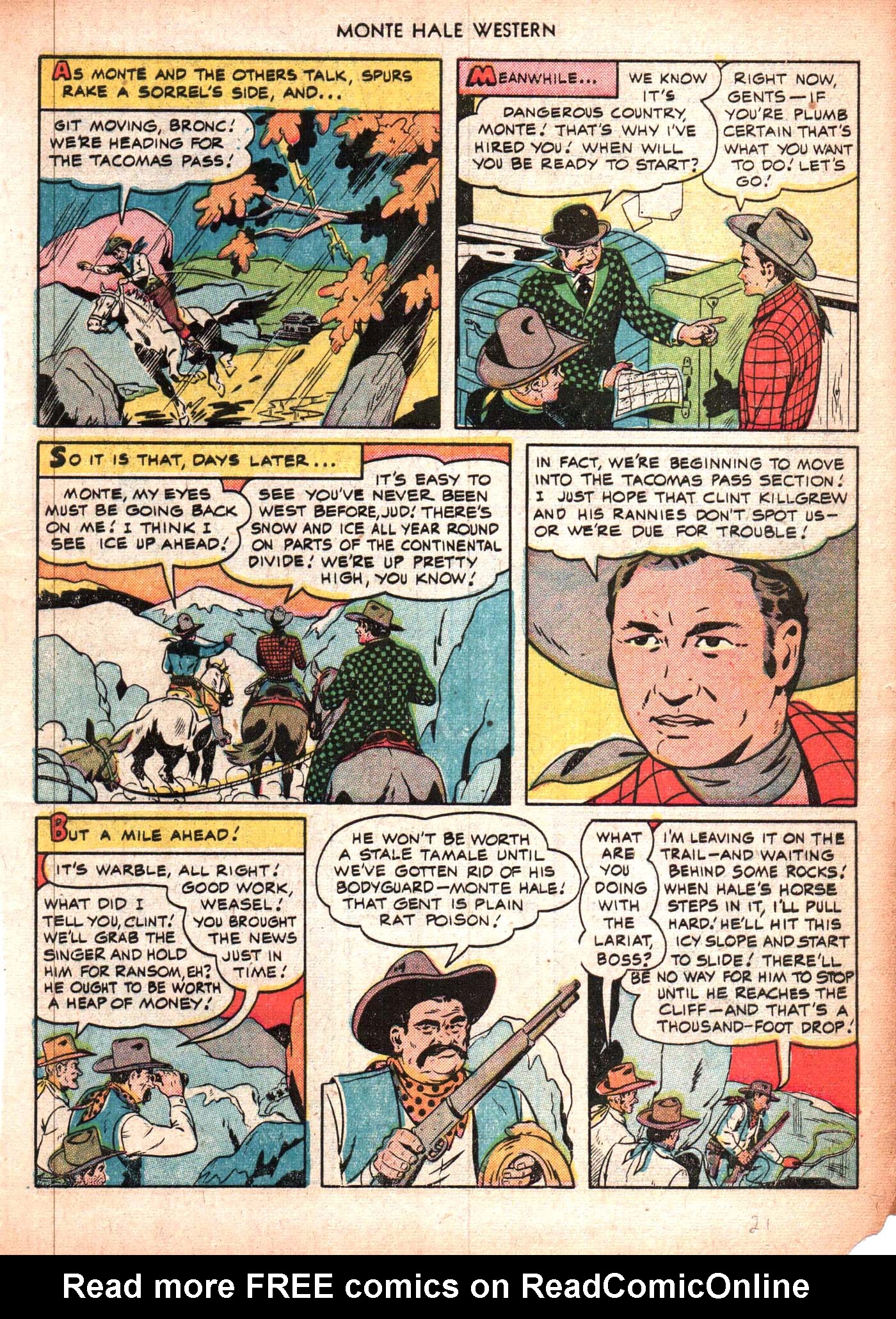 Read online Monte Hale Western comic -  Issue #50 - 21