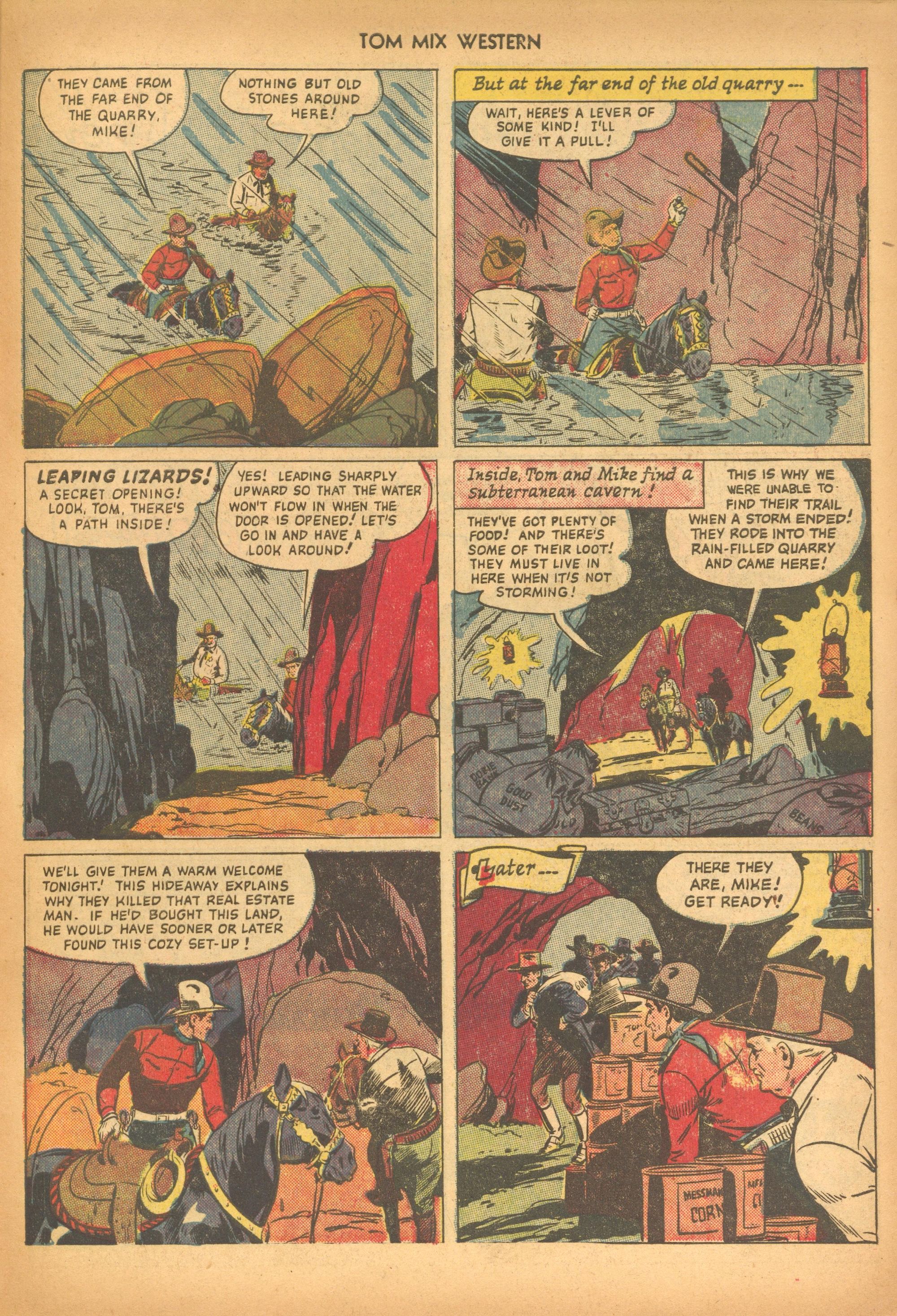 Read online Tom Mix Western (1948) comic -  Issue #28 - 31