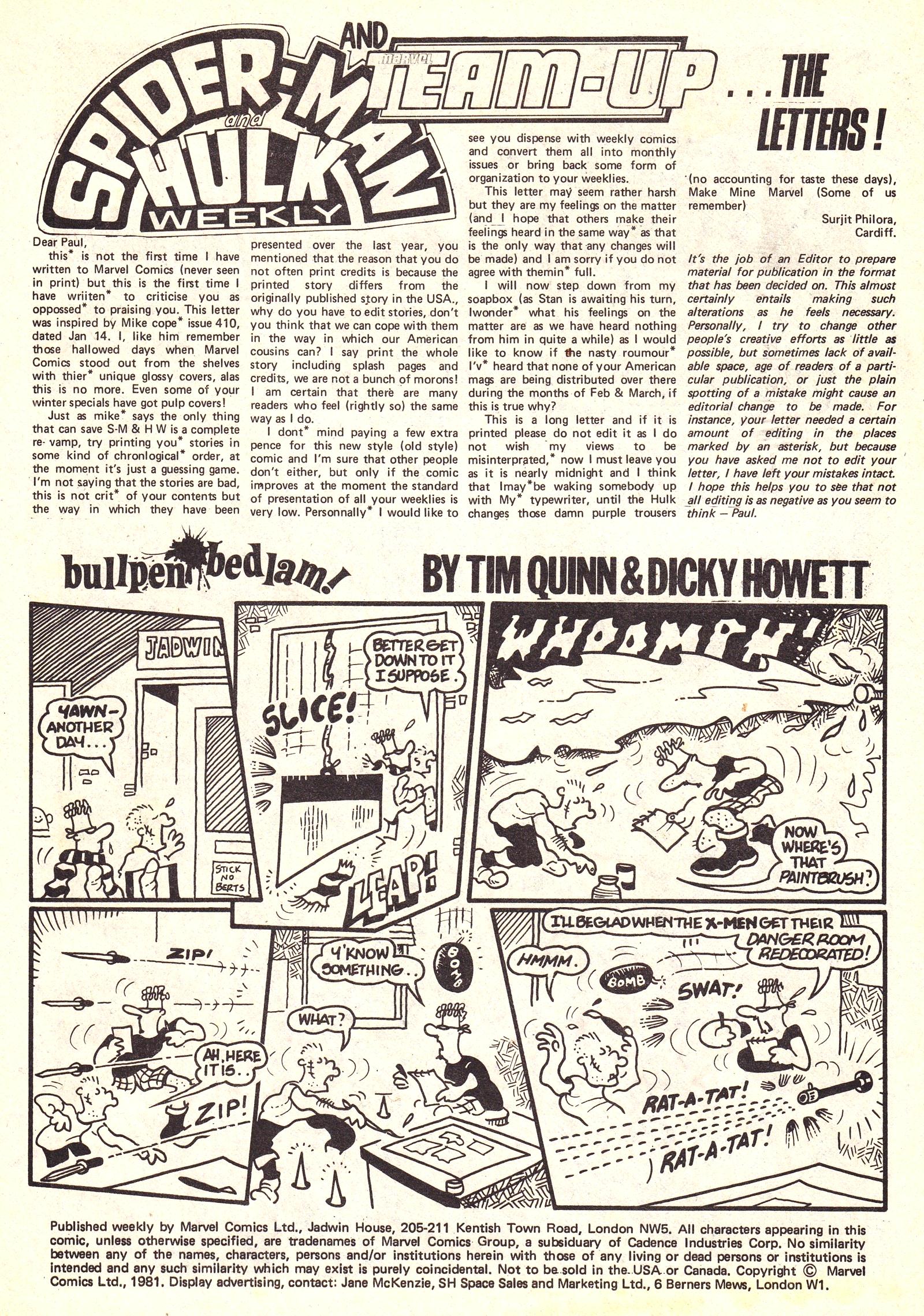 Read online Spider-Man and Hulk Weekly comic -  Issue #419 - 2