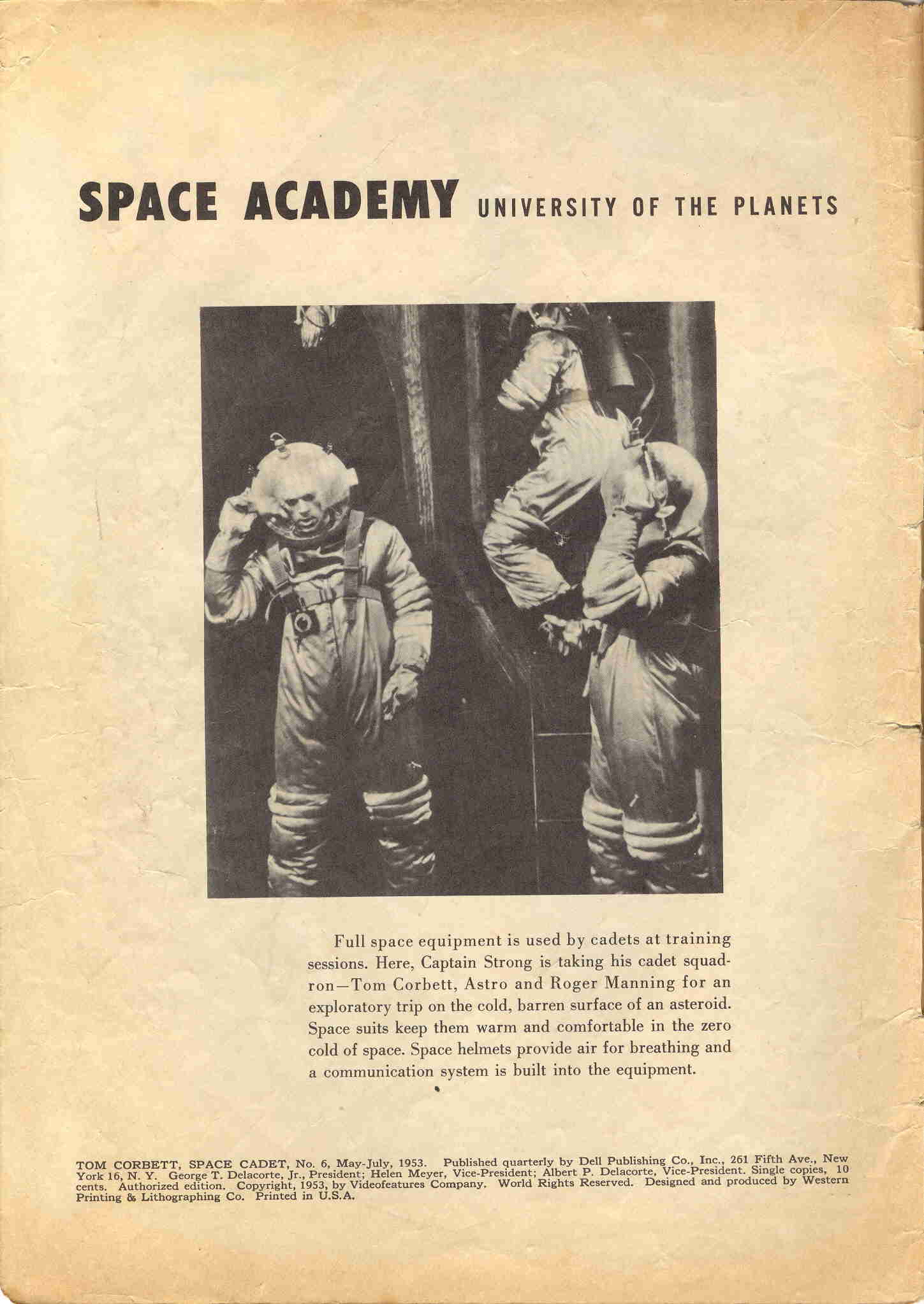 Read online Tom Corbett, Space Cadet comic -  Issue #6 - 2