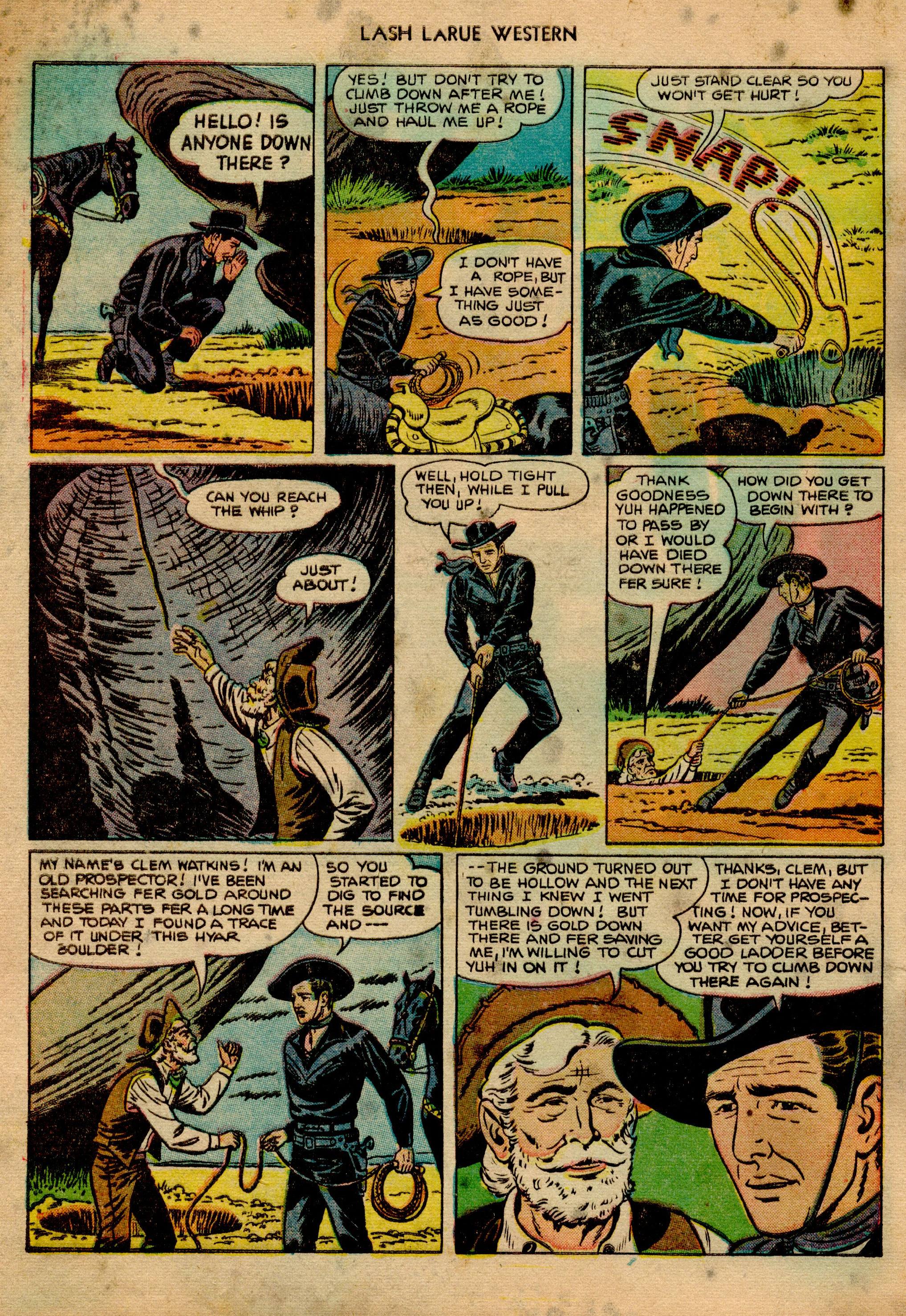 Read online Lash Larue Western (1949) comic -  Issue #23 - 27