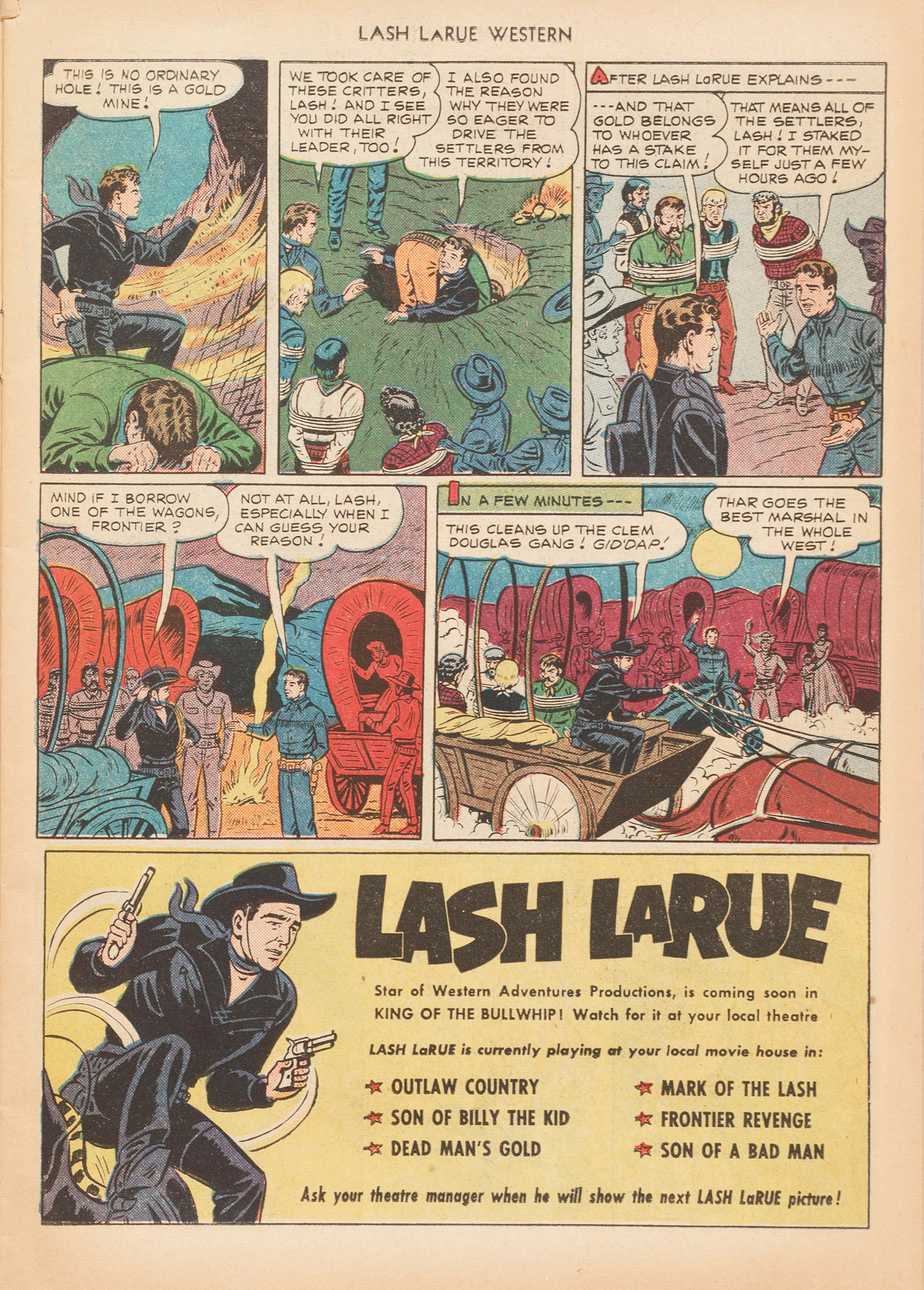 Read online Lash Larue Western (1949) comic -  Issue #10 - 11