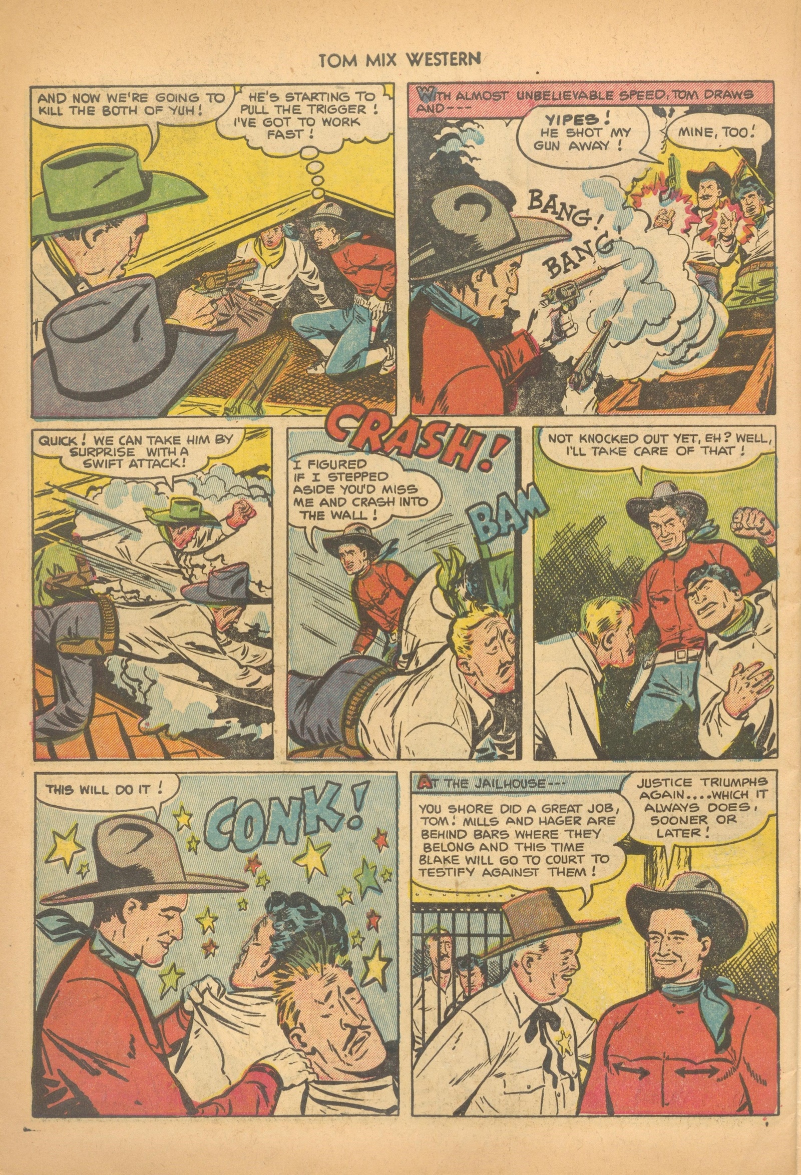 Read online Tom Mix Western (1948) comic -  Issue #56 - 34